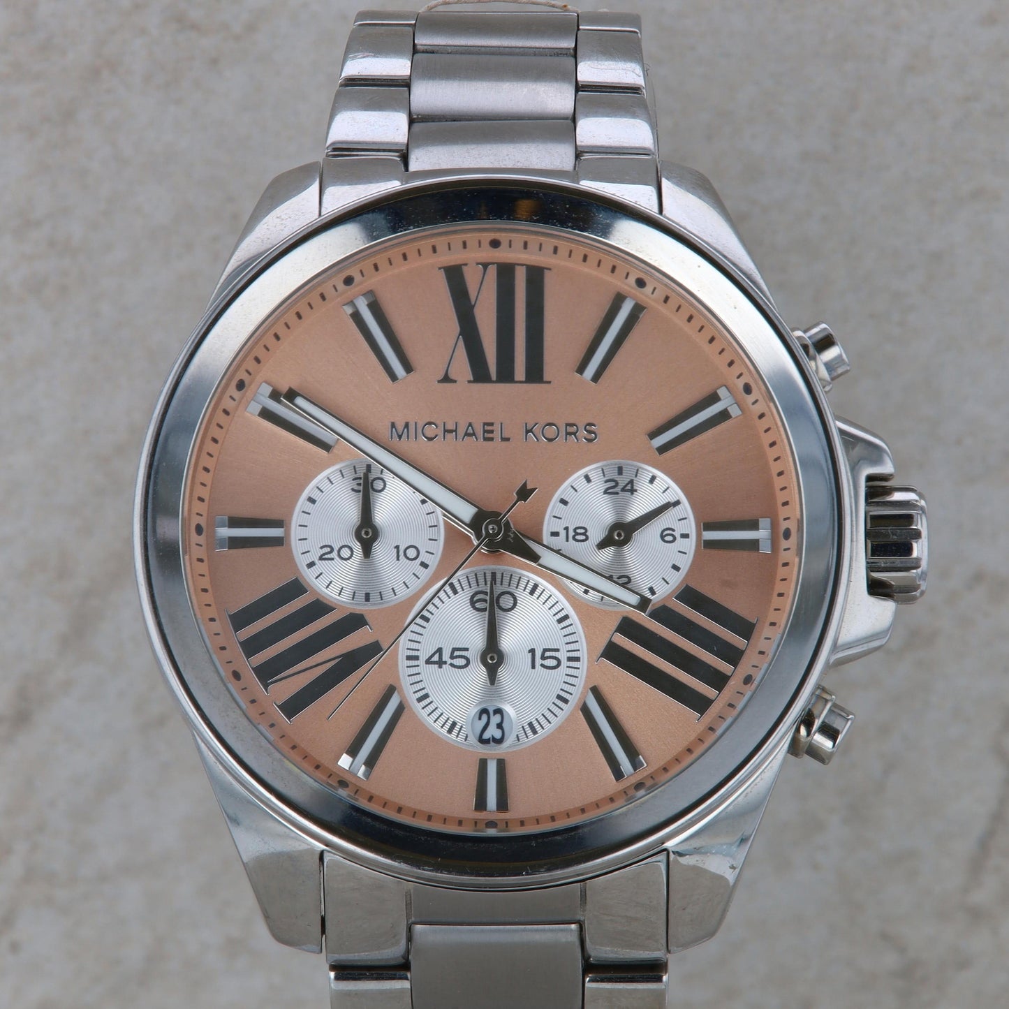 Michael Kors Wren MK-5837 Rose Gold Stainless Steel Chronograph Ladies Watch