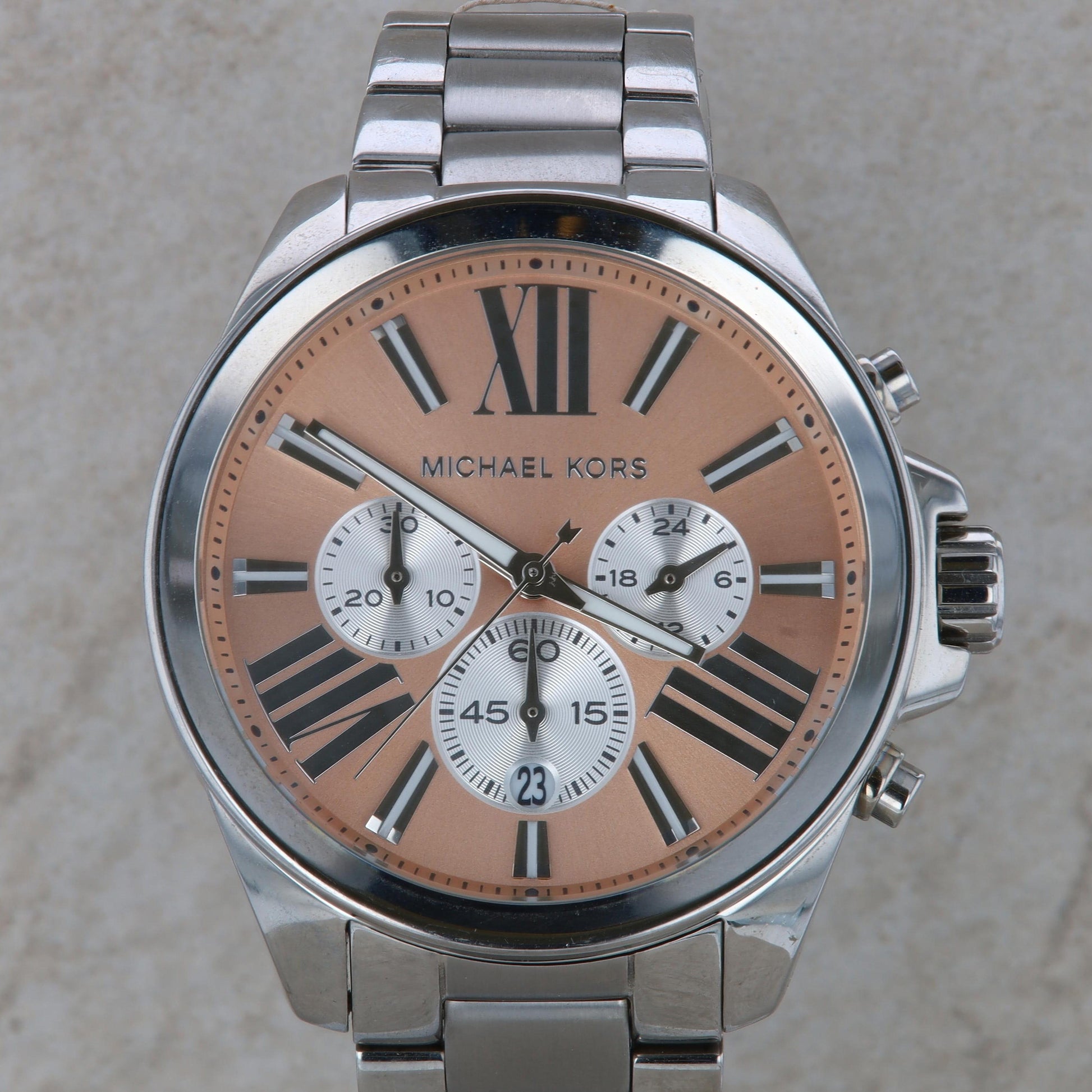 Michael Kors Wren MK-5837 Rose Gold Stainless Steel Chronograph Ladies Watch