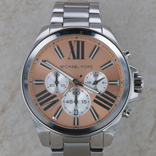 Michael Kors Wren MK-5837 Rose Gold Stainless Steel Chronograph Ladies Watch