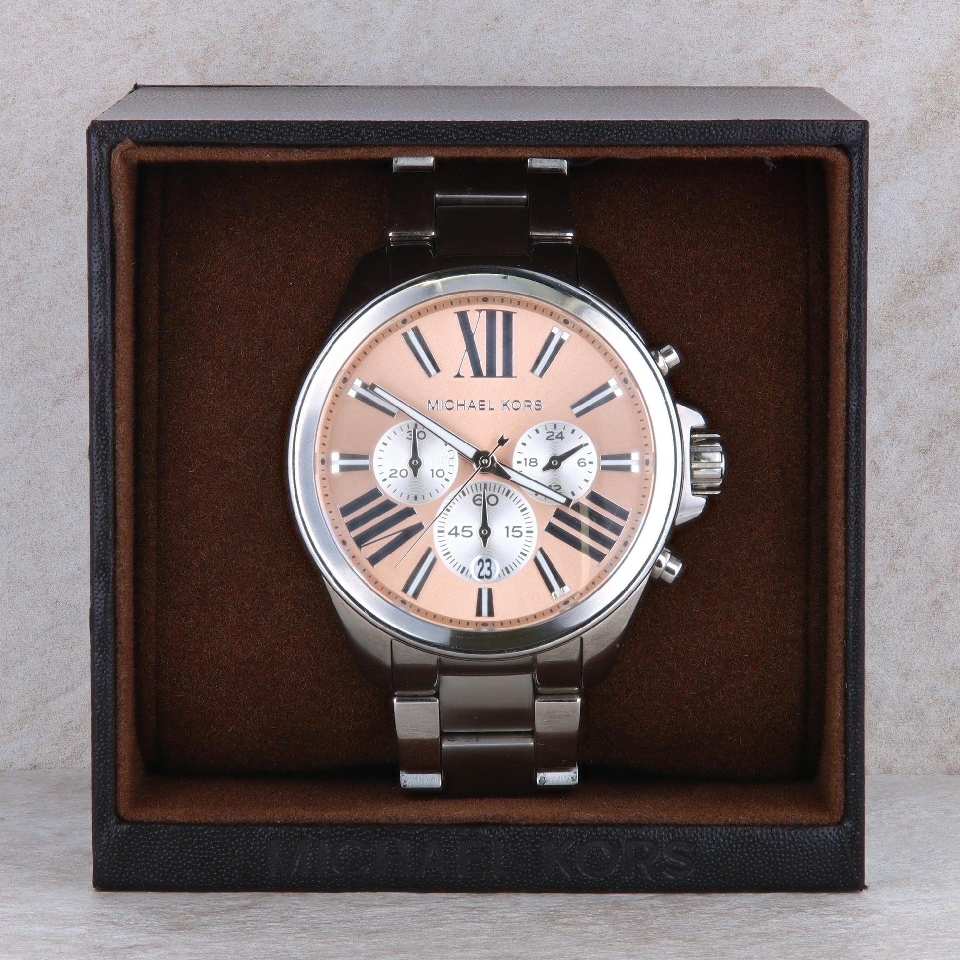 Michael Kors Wren MK-5837 Rose Gold Stainless Steel Chronograph Ladies Watch