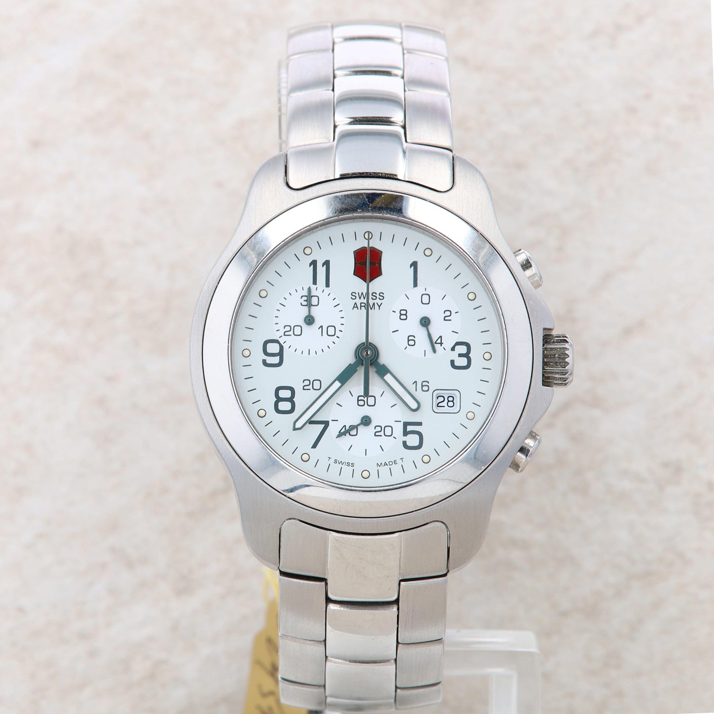 Swiss Army Victorinox Men's White Dial and Stainless Steel Watch