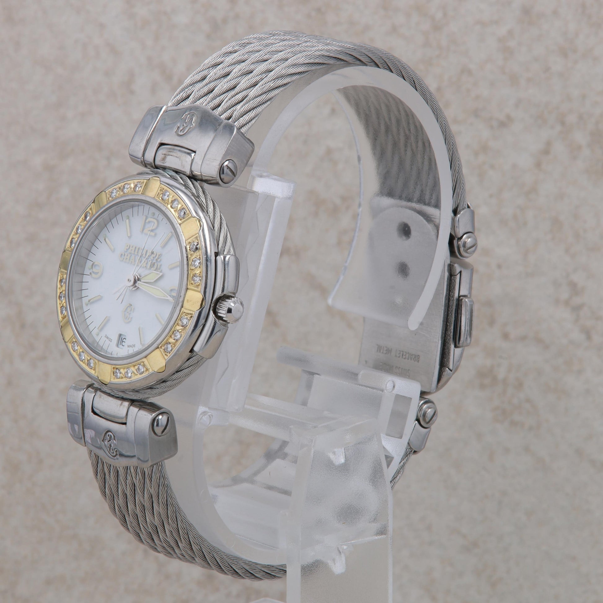 Philippe Charriol Stainless and Gold Plated Ladies Watch