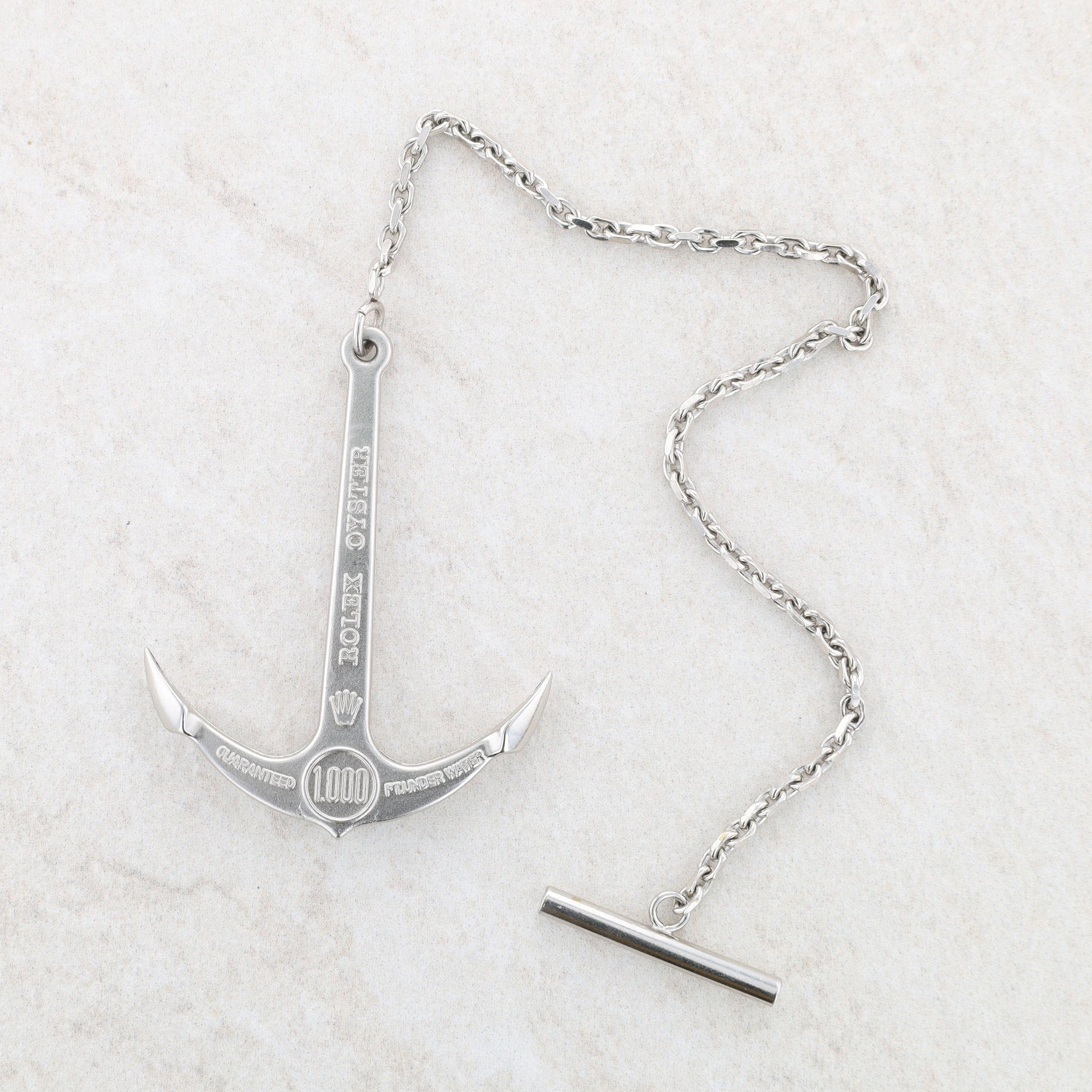 Rolex Oyster 1,000ft/300 Meters Stainless Steel Anchor With Chain