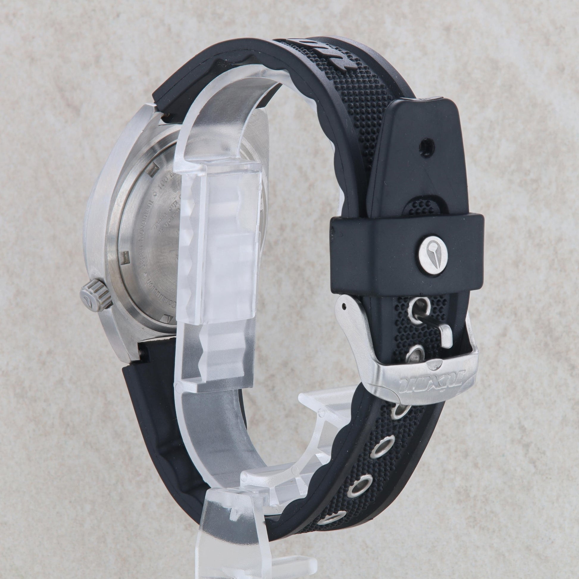 Nixon Orange Dial Clutch Exactly Rubber Strap Watch