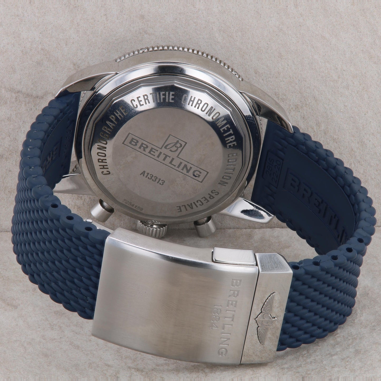 Breitling SuperOcean Heritage II Chronograph 44 Blue Band & Dial Men's Watch