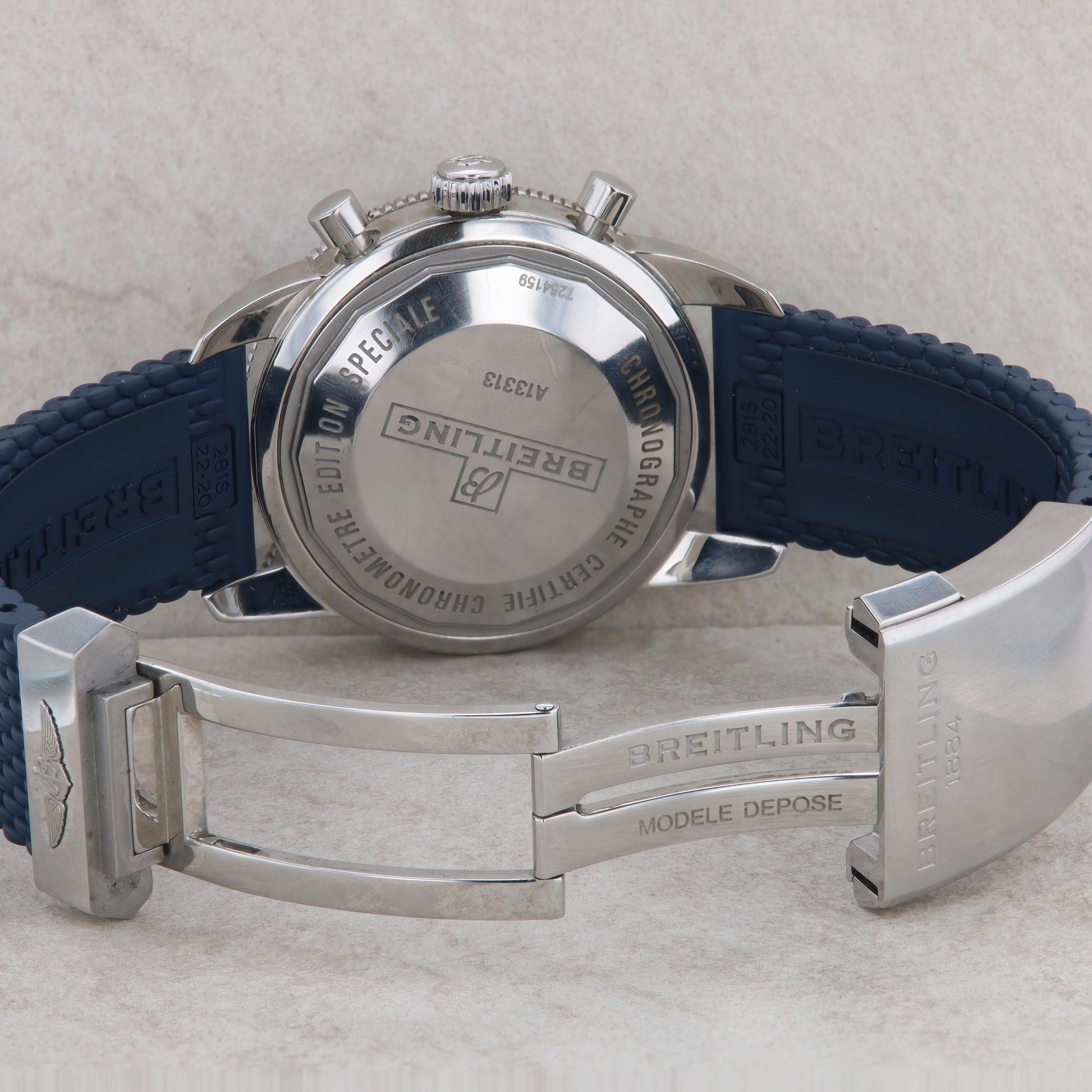 Breitling SuperOcean Heritage II Chronograph 44 Blue Band & Dial Men's Watch