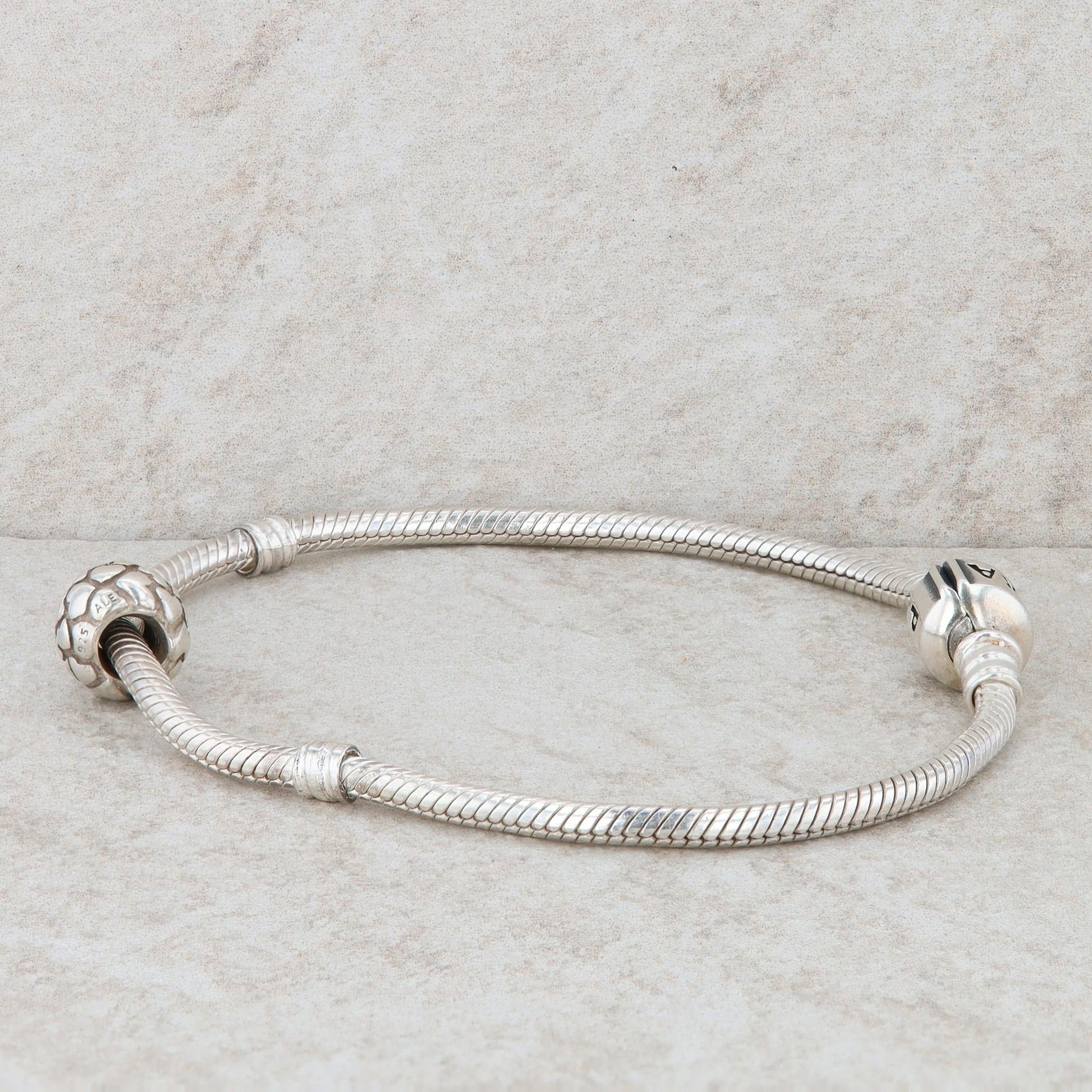 Sterling Silver Pandora Moments Snake Chain Charm Bracelet
