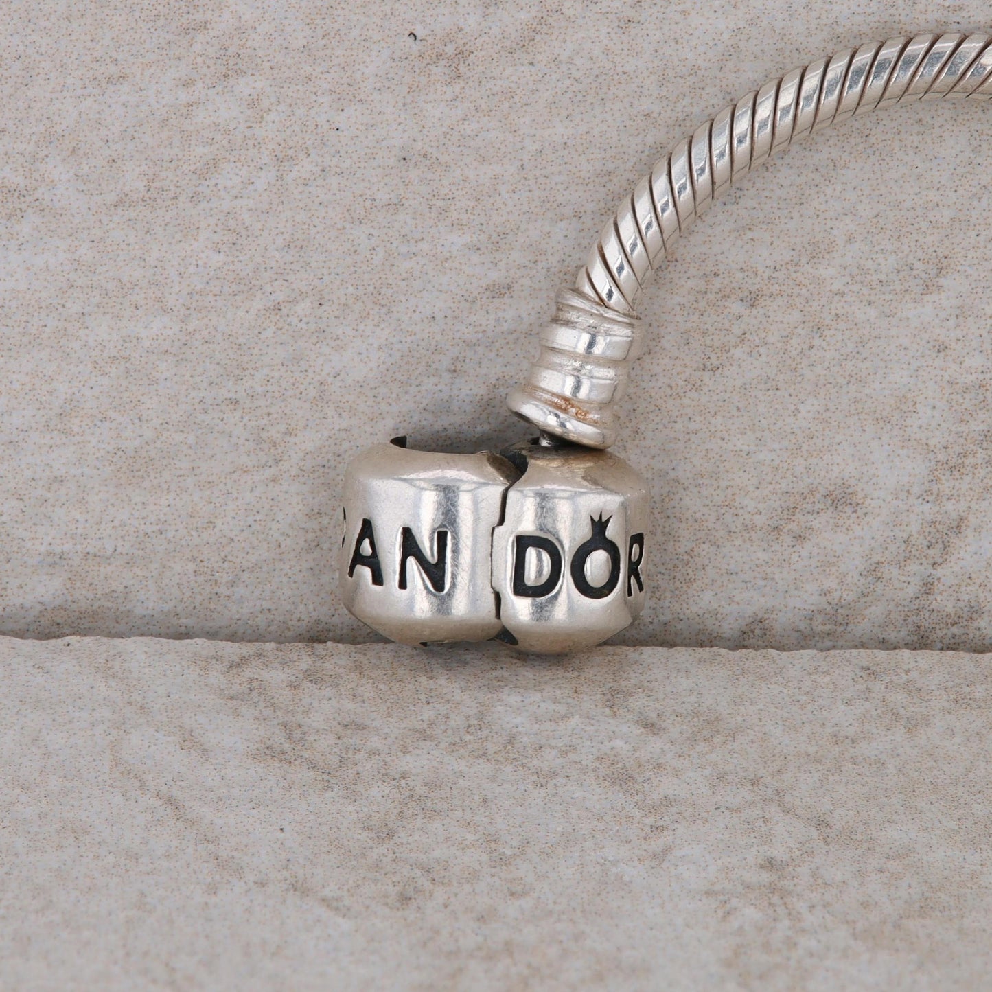 Sterling Silver Pandora Moments Snake Chain Charm Bracelet
