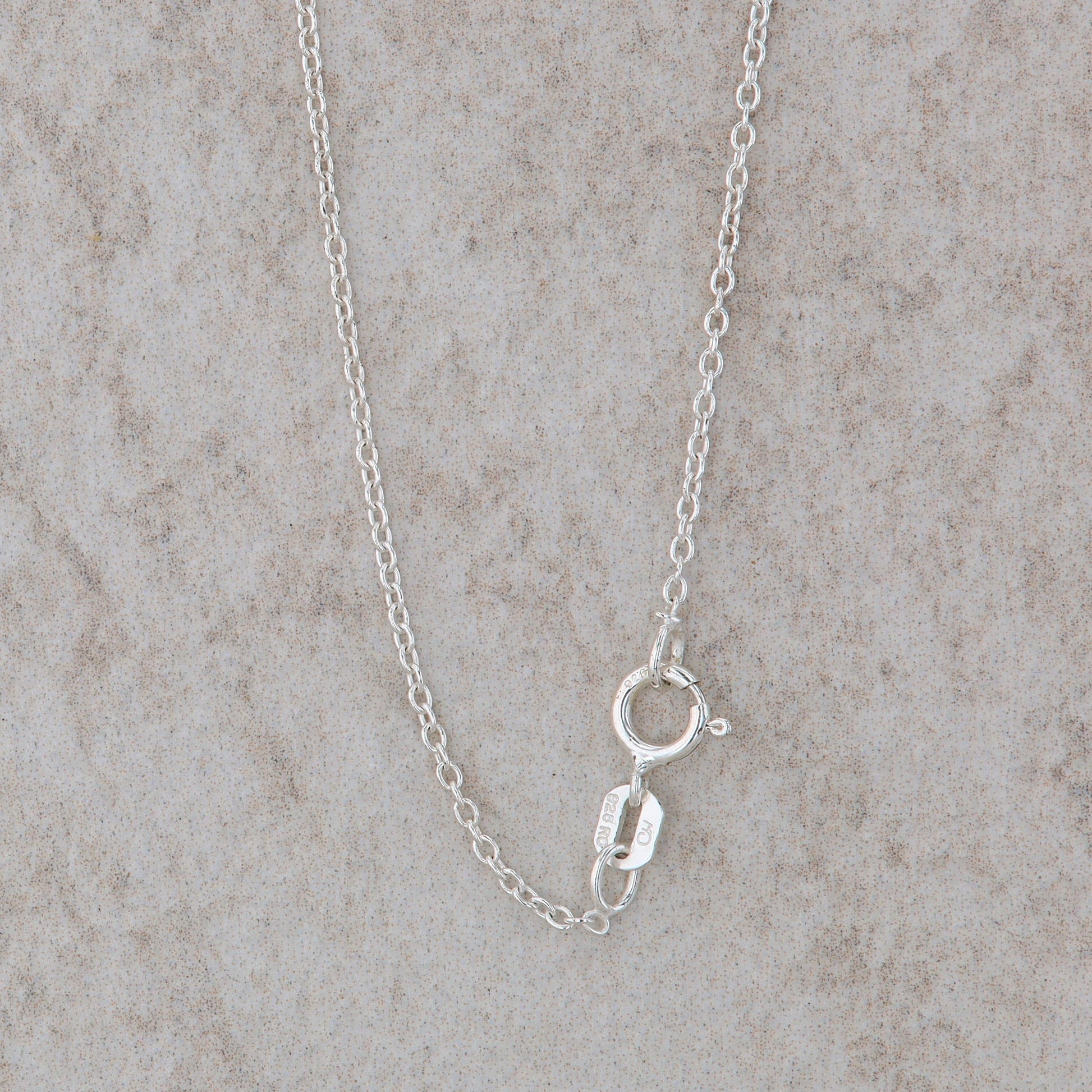 Sterling Silver Key Pendant with Sterling Silver Cable Chain