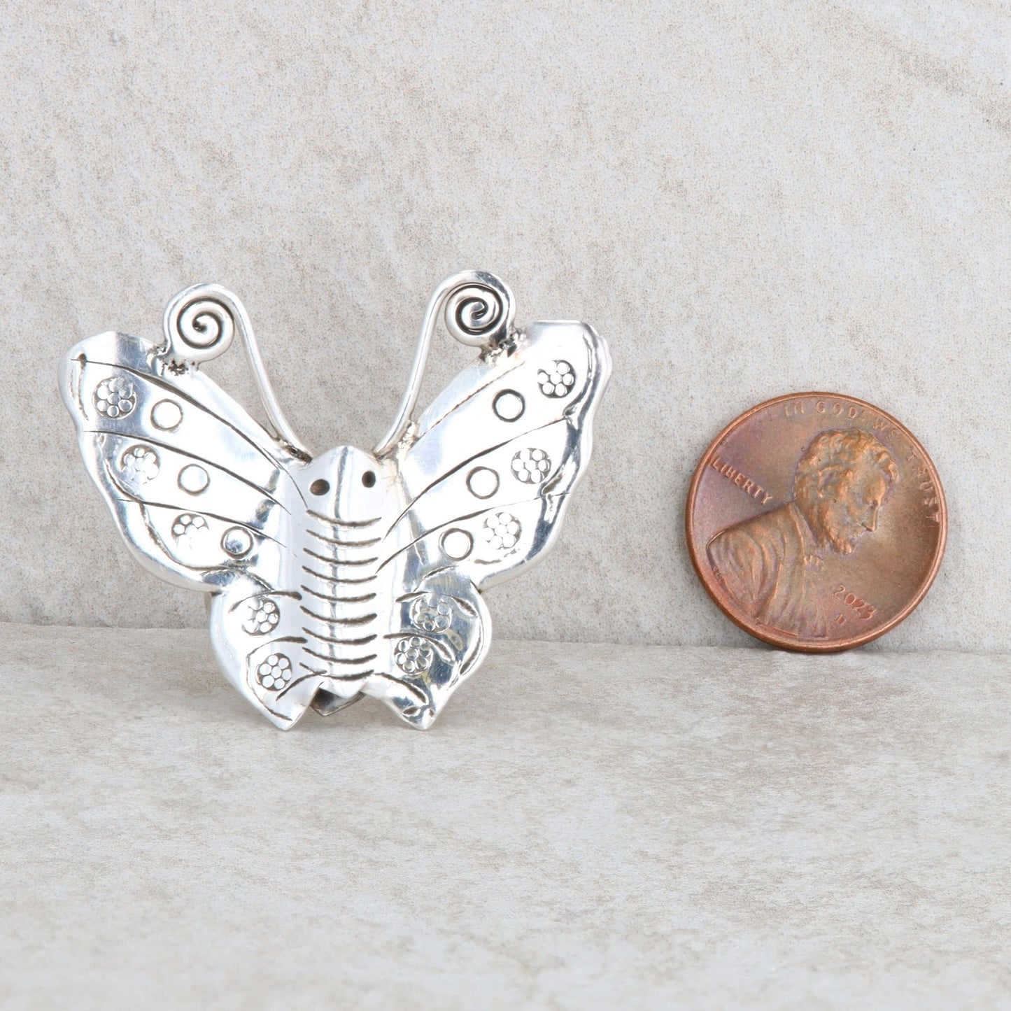 Sterling Silver Butterfly Statement Ring