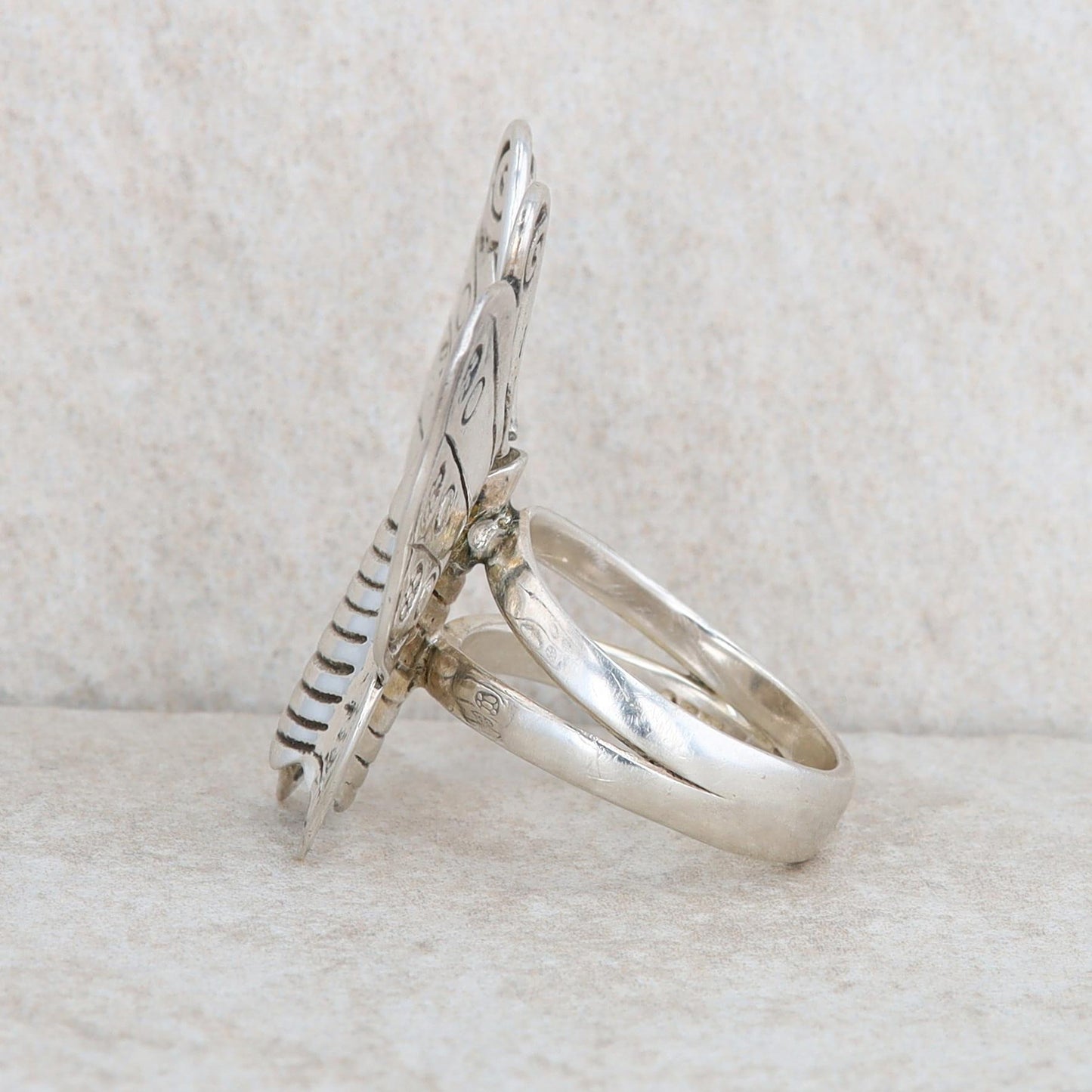 Sterling Silver Butterfly Statement Ring