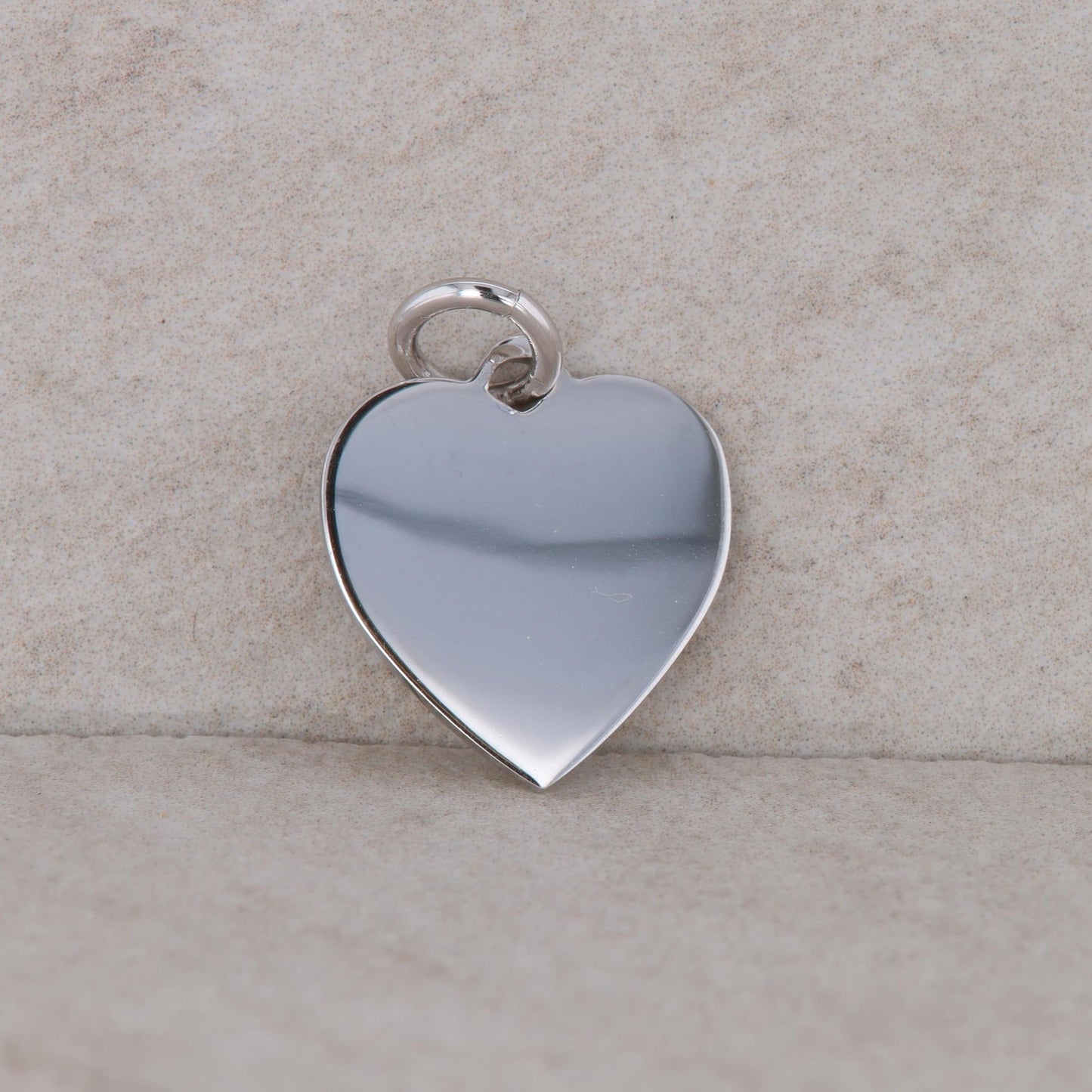 Sterling Silver Heart Charm/Tag 4.2g