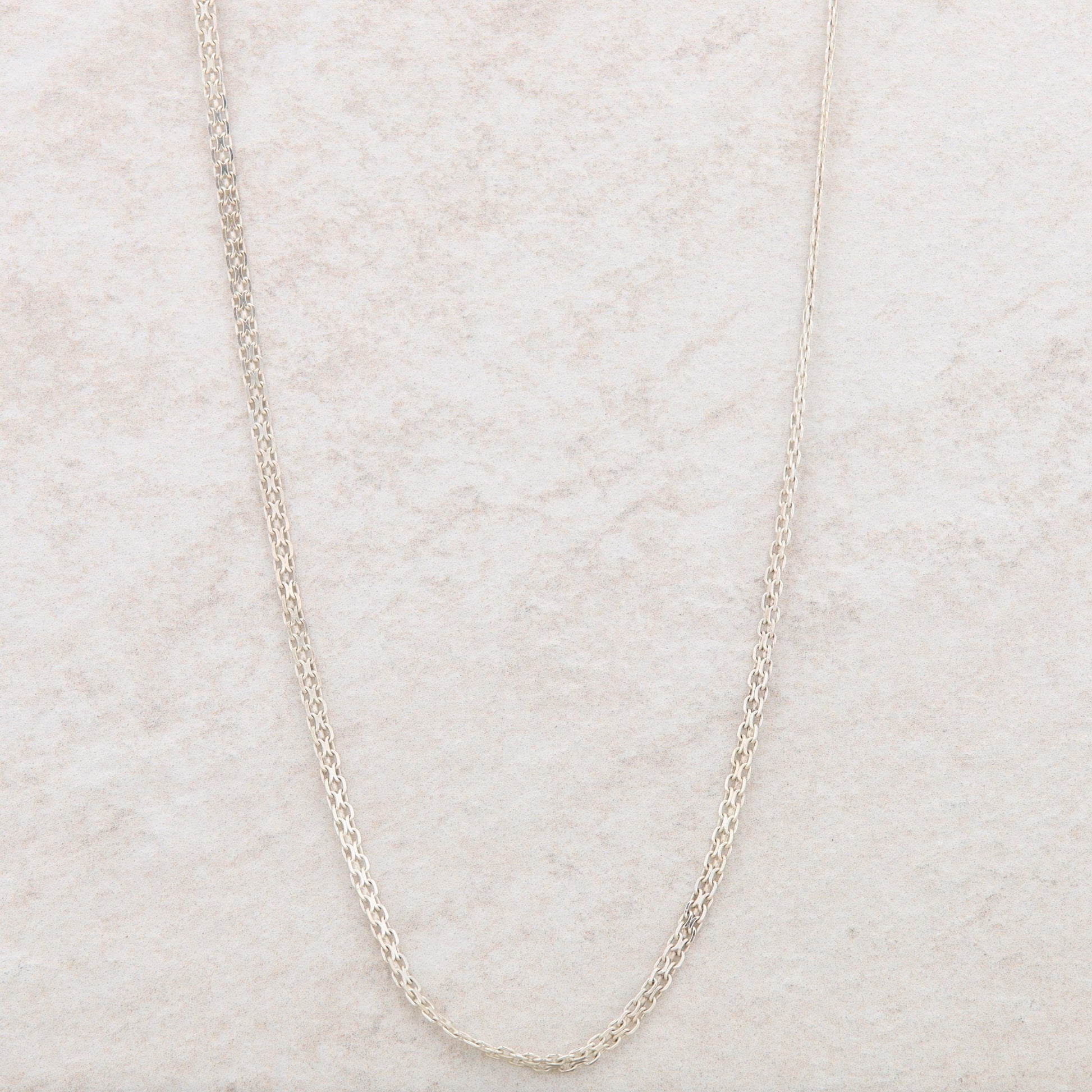 Sterling Silver Double Cable Style Chain 24" 4.47g