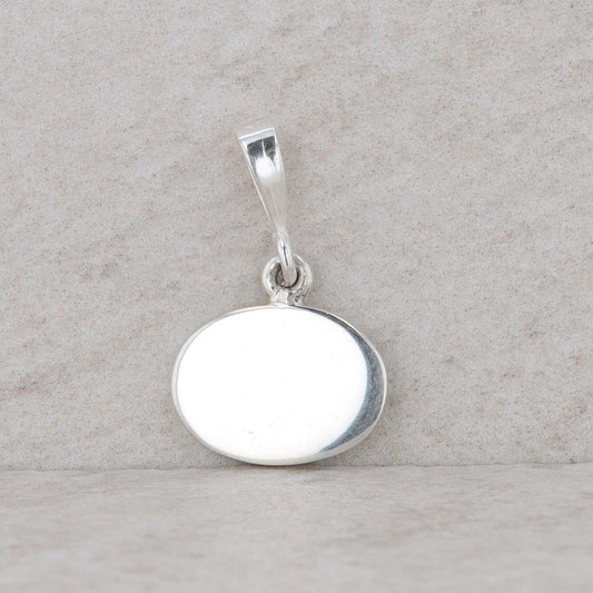 Sterling Silver Oval Charm Pendant 4.22g