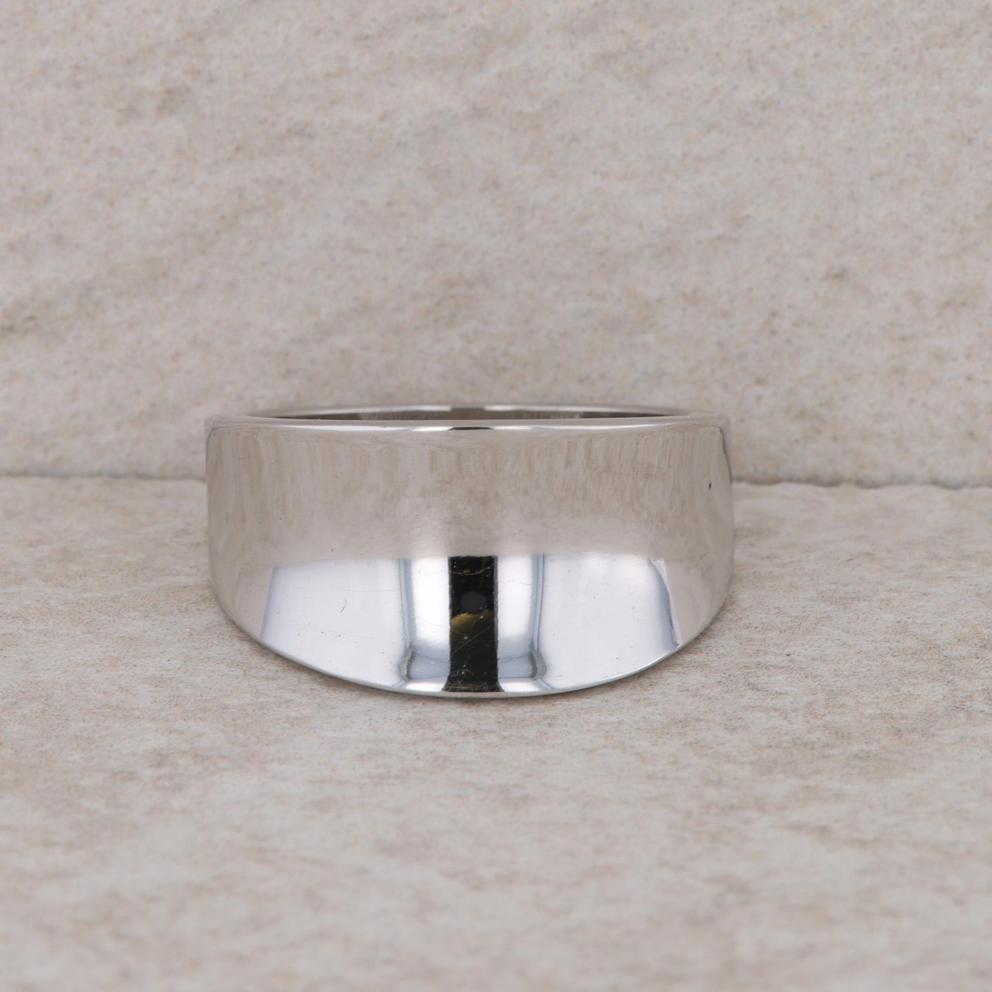 Sterling Silver Statement Concave Wide Style Ring 7.25g