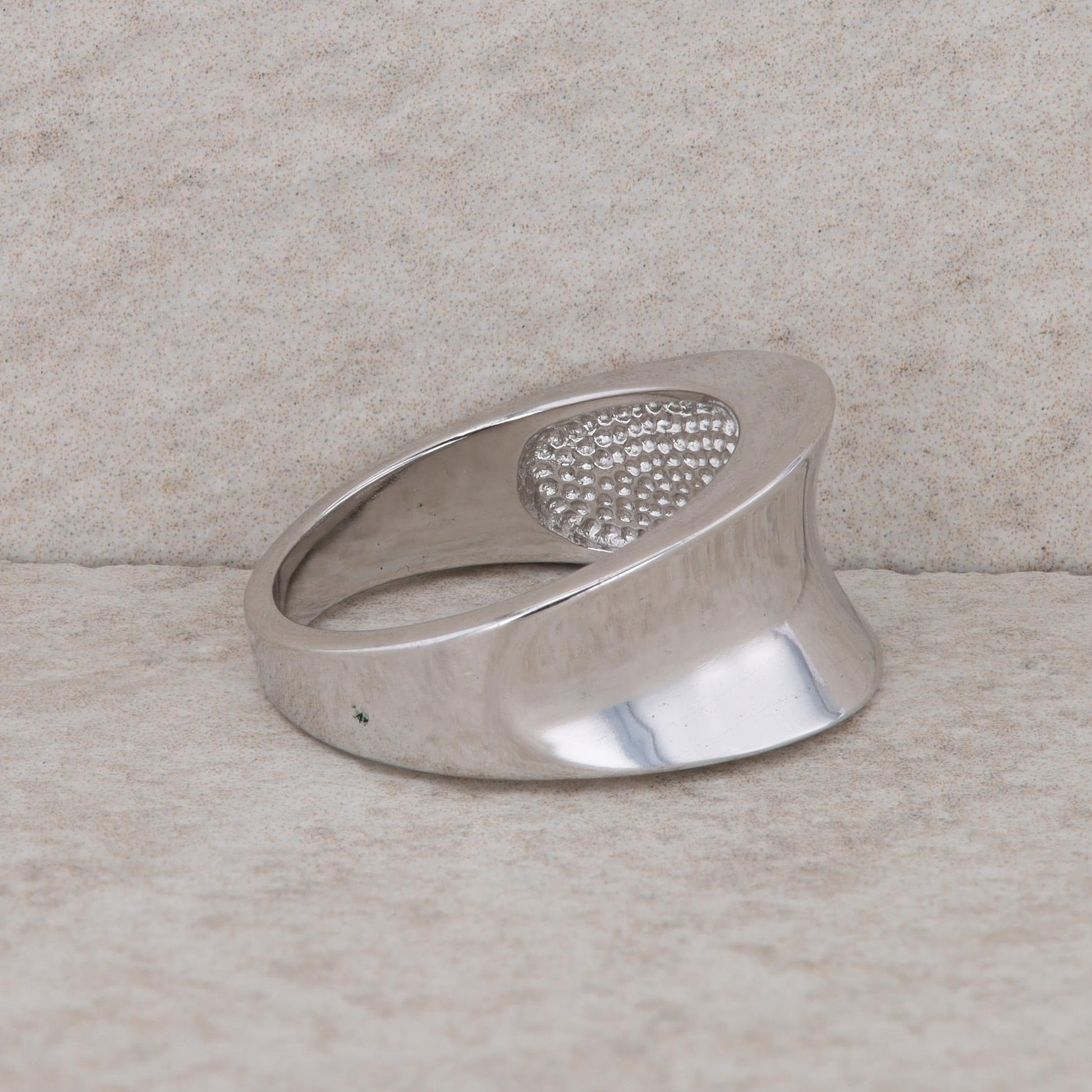 Sterling Silver Statement Concave Wide Style Ring 7.25g