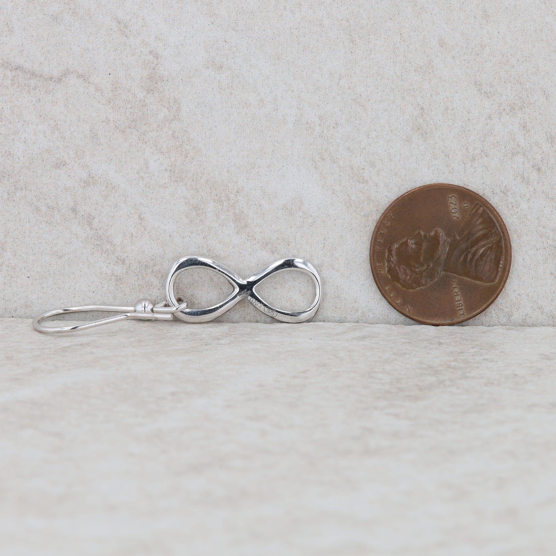 Sterling Silver Infinity Figure Eight Style Dangle Earrings