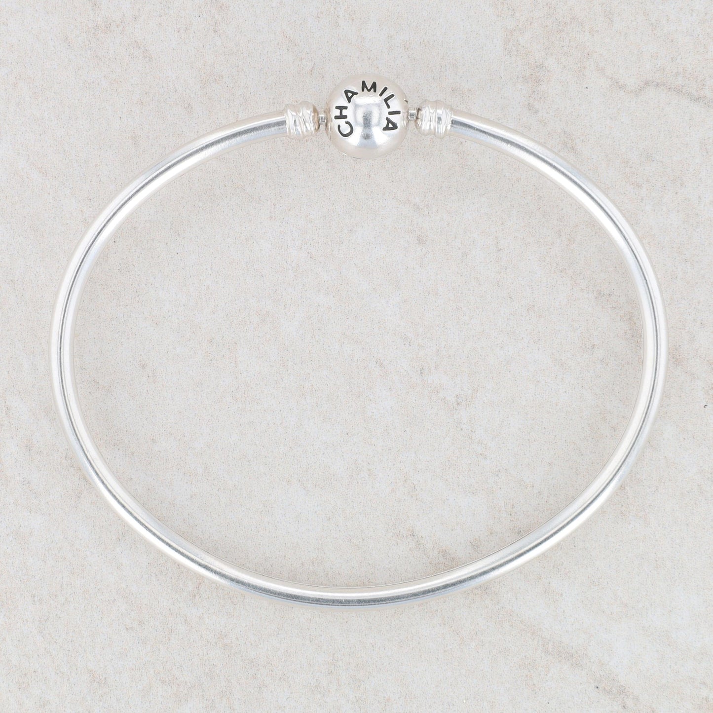 Sterling Silver Chamilia Charm Bangle