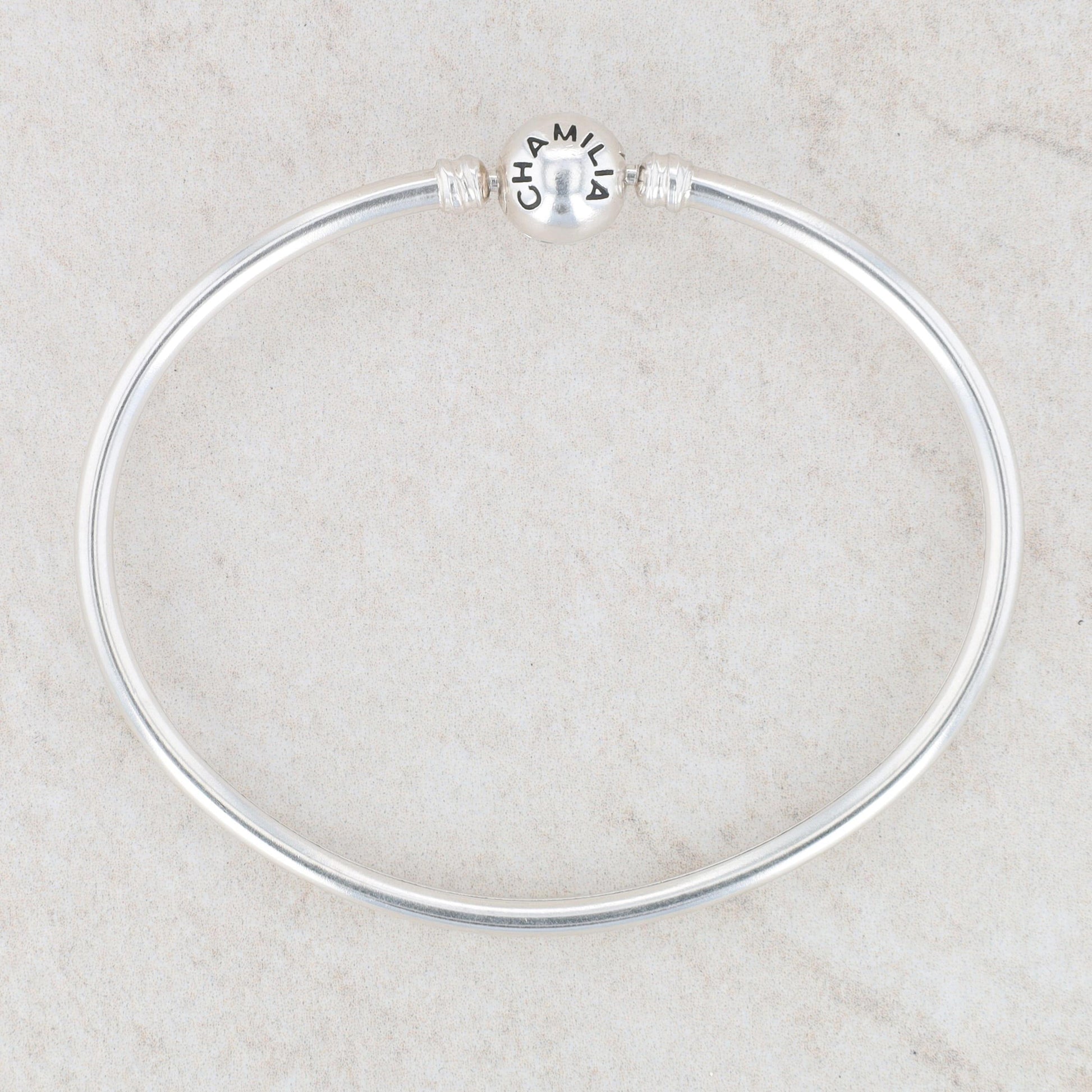 Sterling Silver Chamilia Charm Bangle