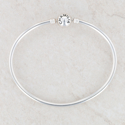 Sterling Silver Chamilia Charm Bangle