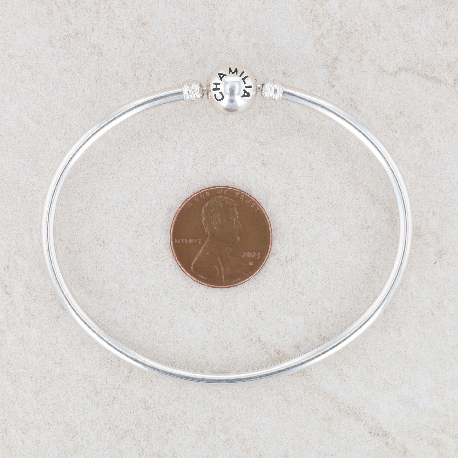 Sterling Silver Chamilia Charm Bangle