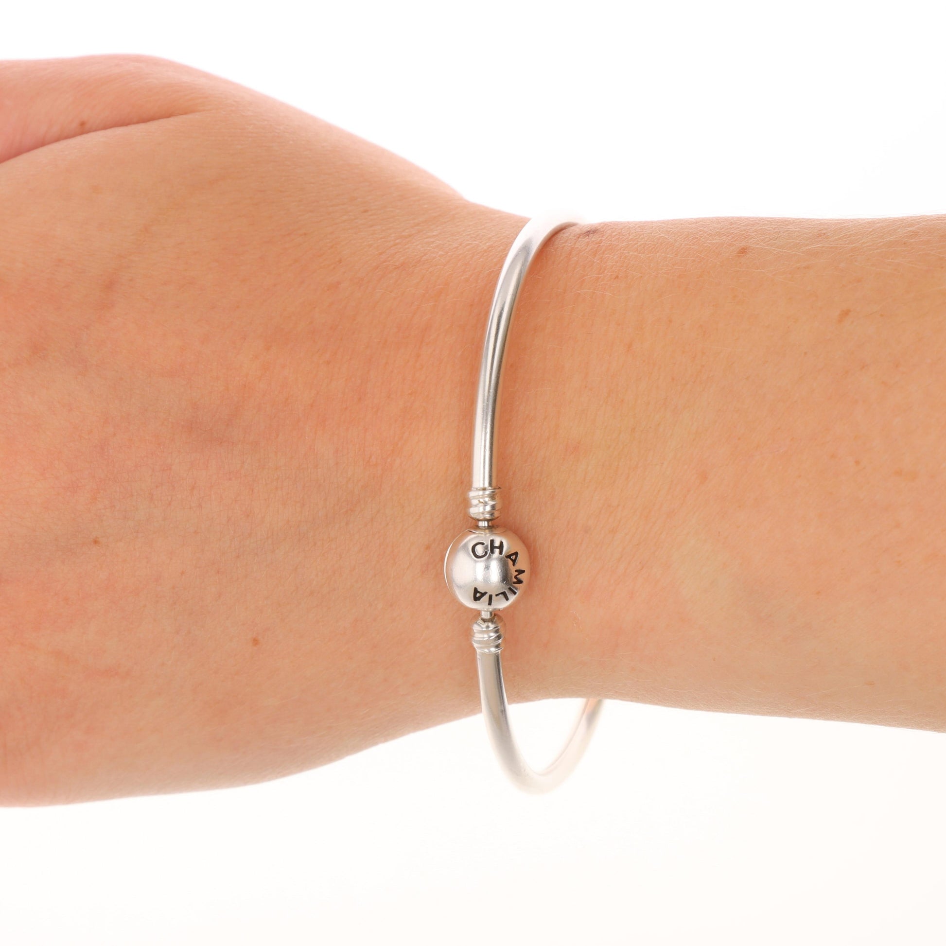 Sterling Silver Chamilia Charm Bangle