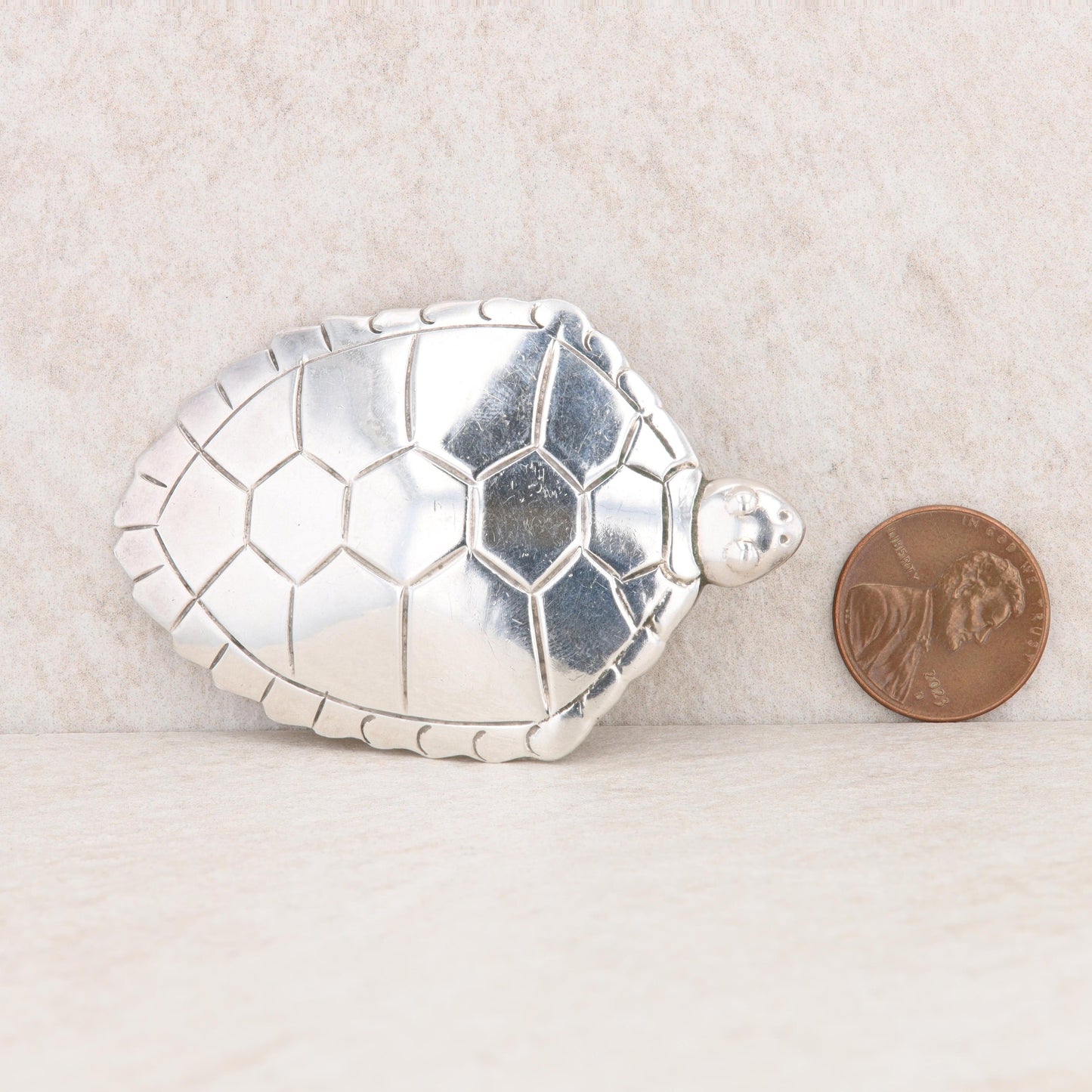 Sterling Silver Turtle Pin/Pendant 17.0g