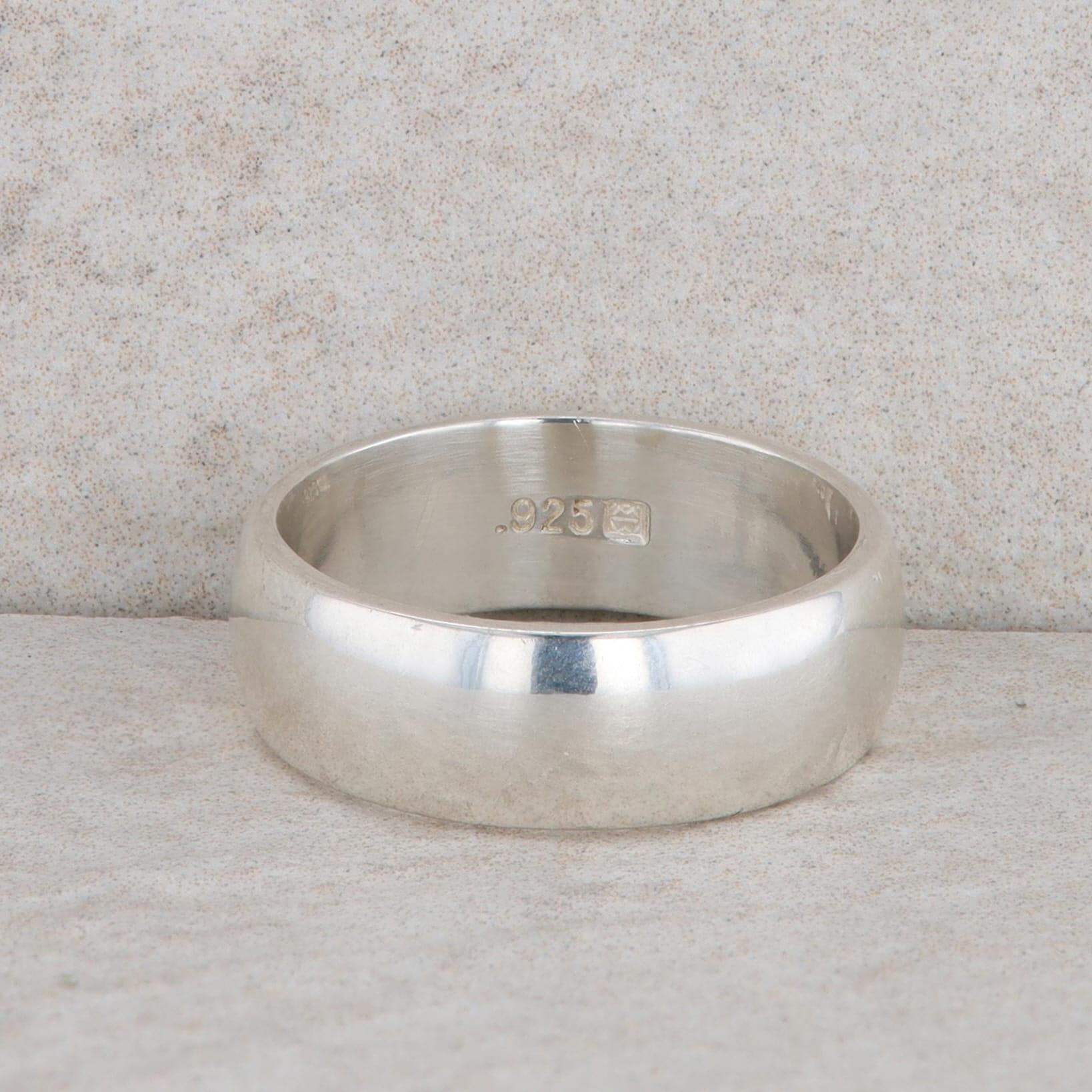 Sterling Silver Polished Wide Band 4.05g