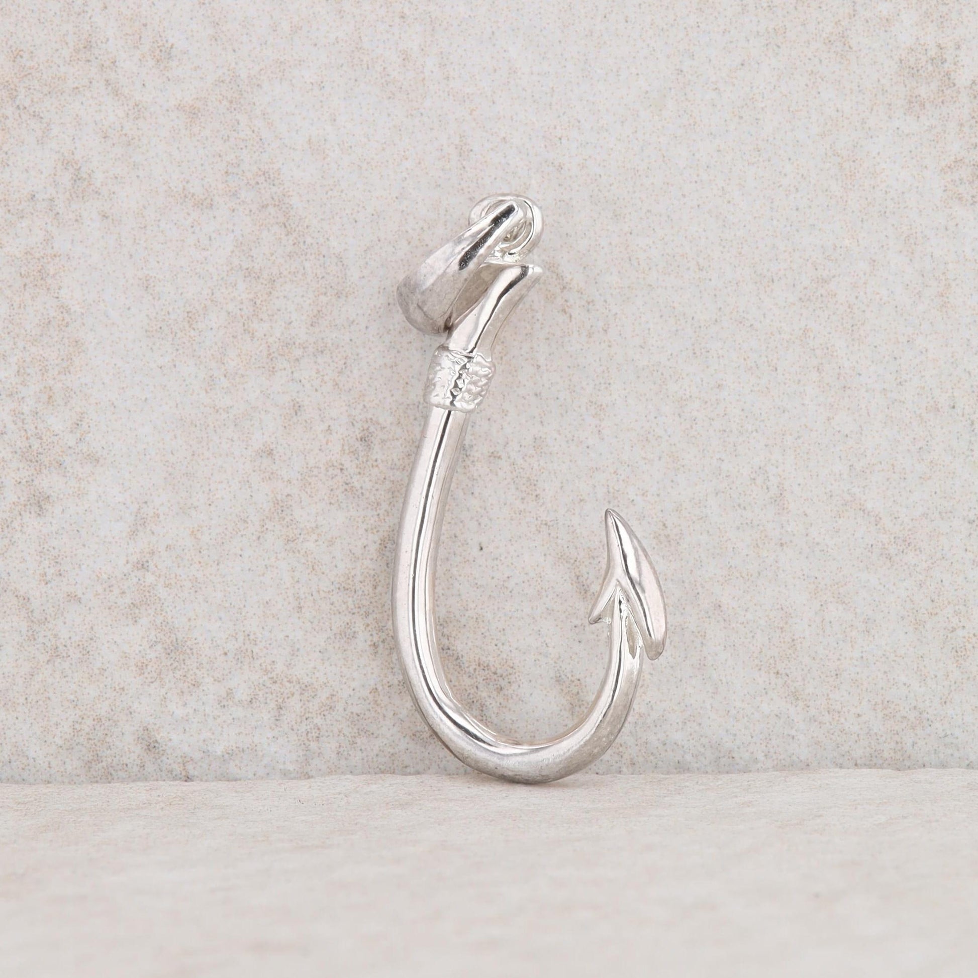 Sterling Silver Fish Hook Pendant 1.7g