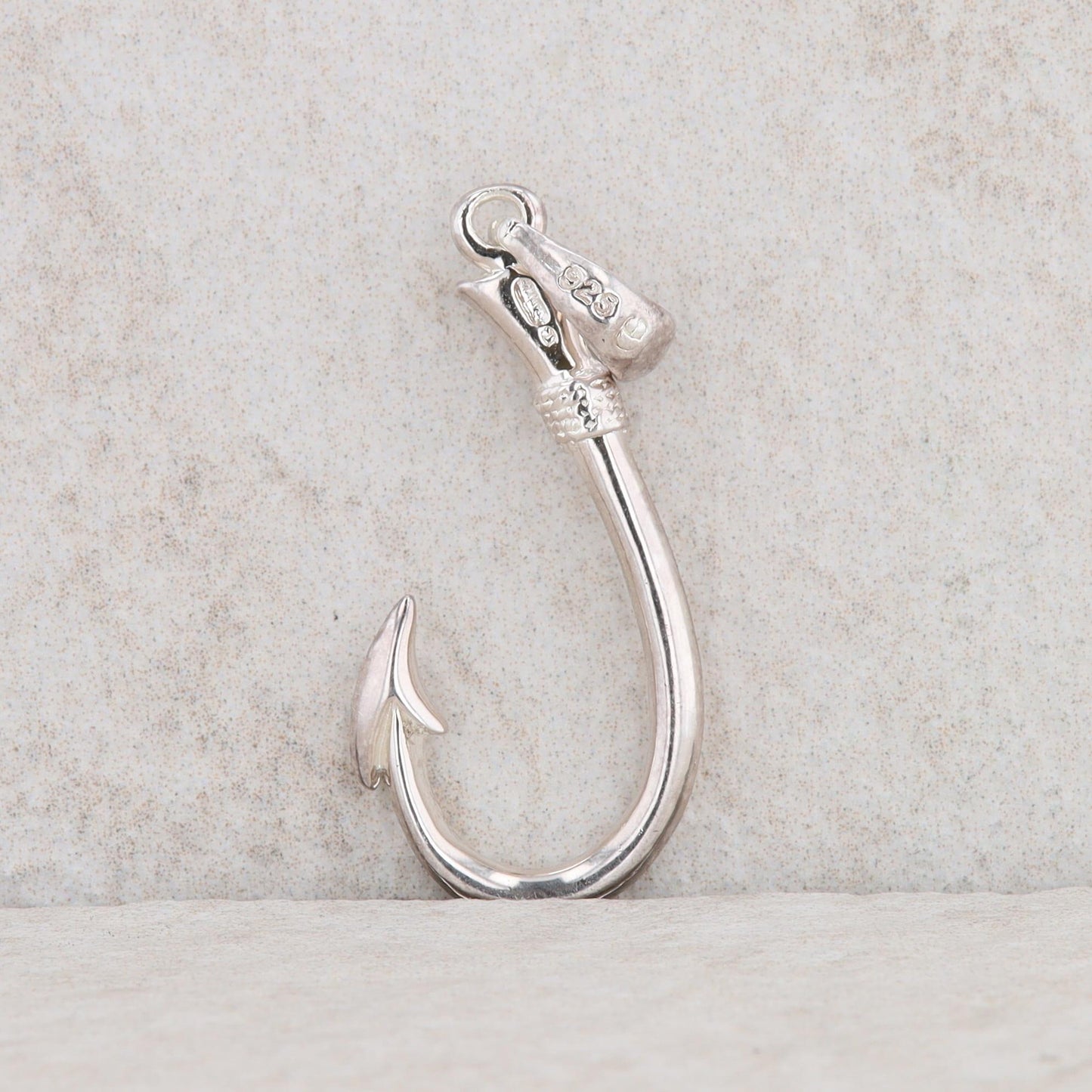 Sterling Silver Fish Hook Pendant 1.7g