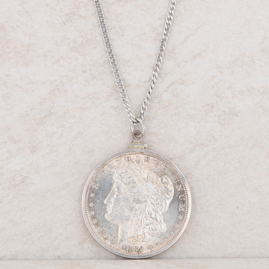 Sterling Silver 1882-S Silver Dollar Necklace