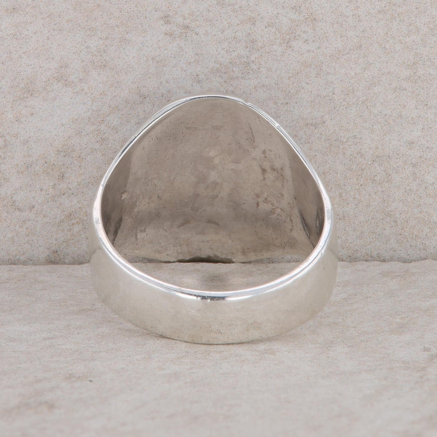 Sterling Silver Oval Onyx Men's Ring