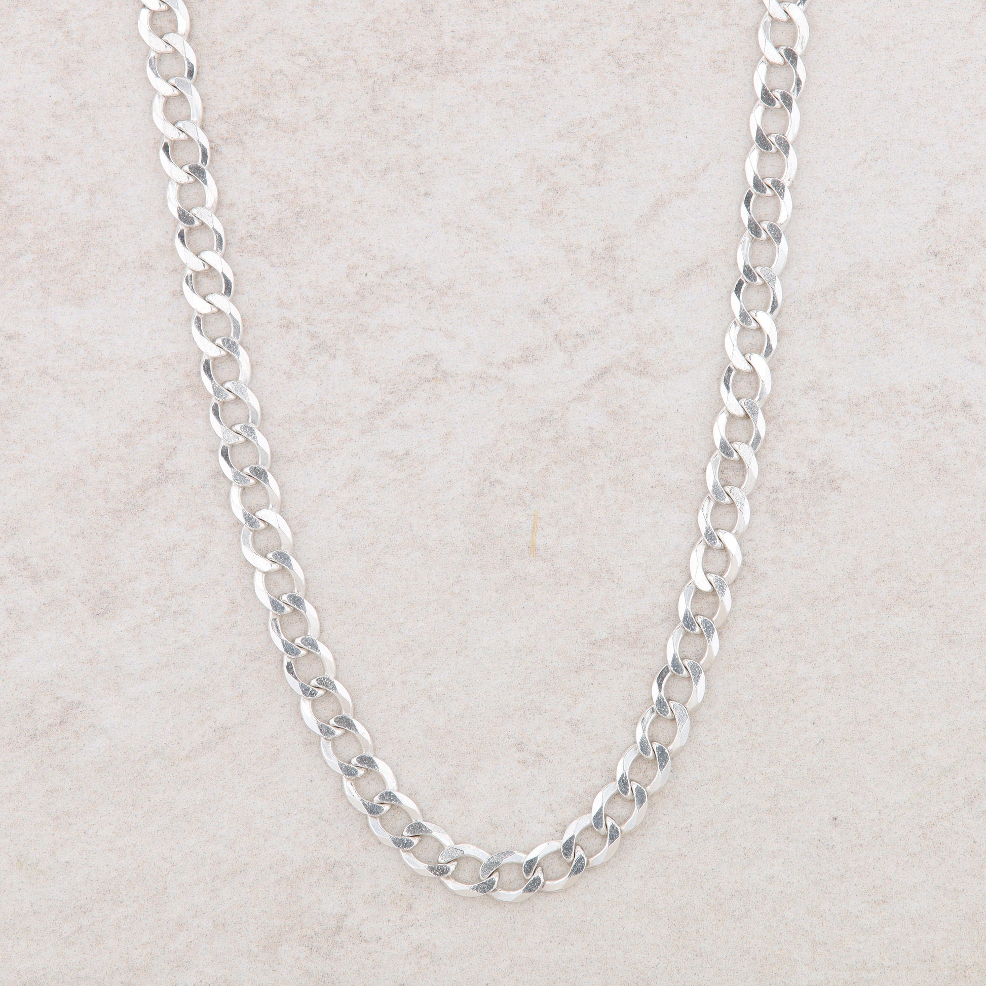 Sterling Silver Curb Men's Chain 20" 16.20g