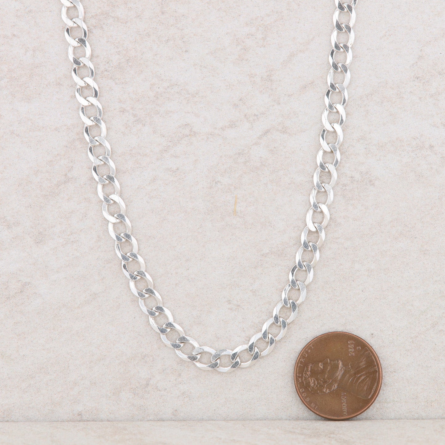 Sterling Silver Curb Men's Chain 20" 16.20g