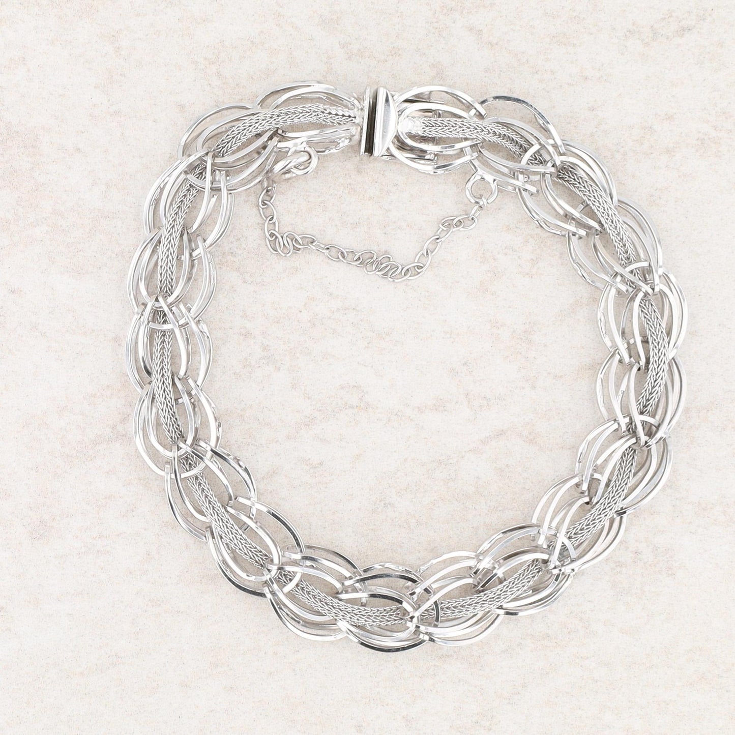 Sterling Silver Link Fashion Bracelet 7"