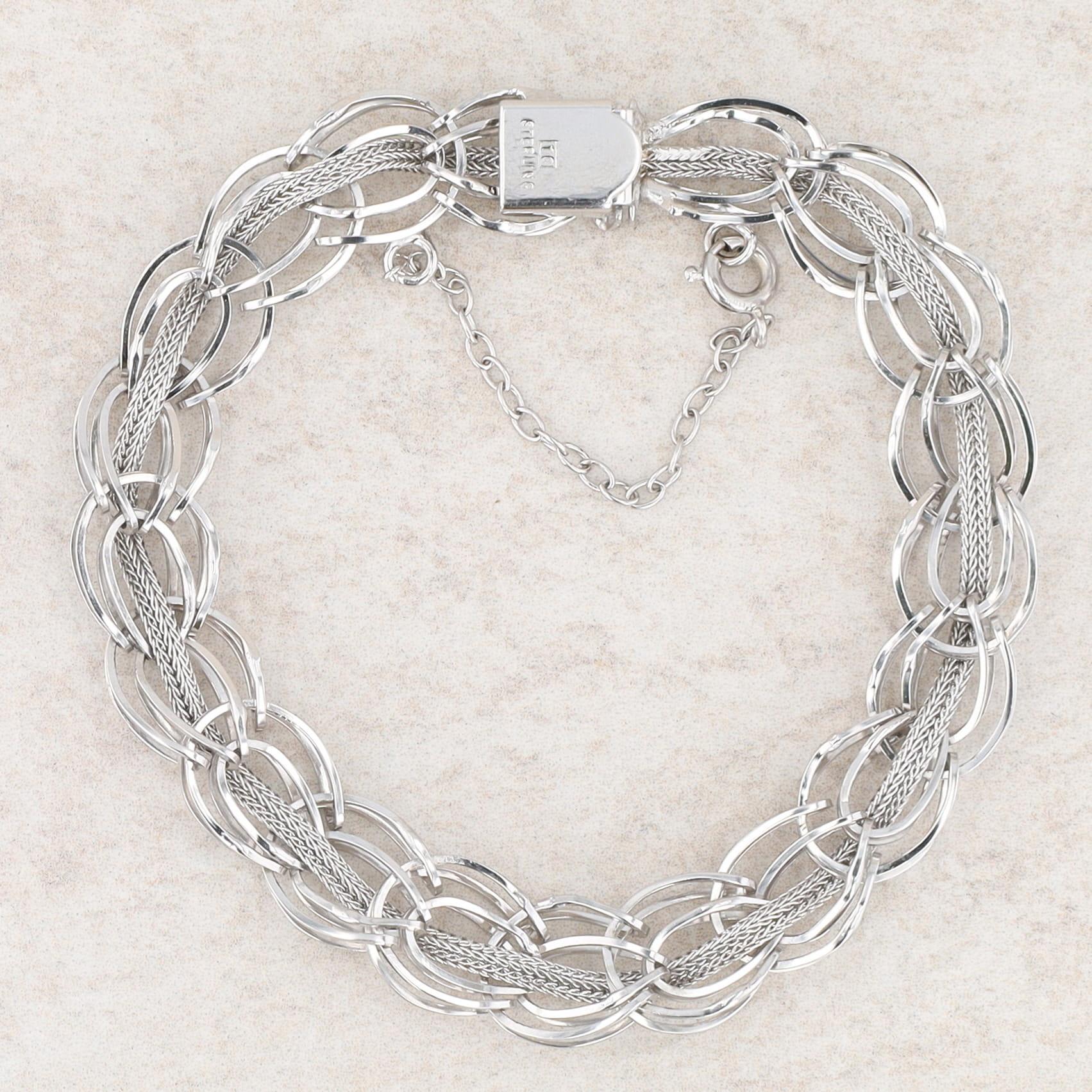 Sterling Silver Link Fashion Bracelet 7"