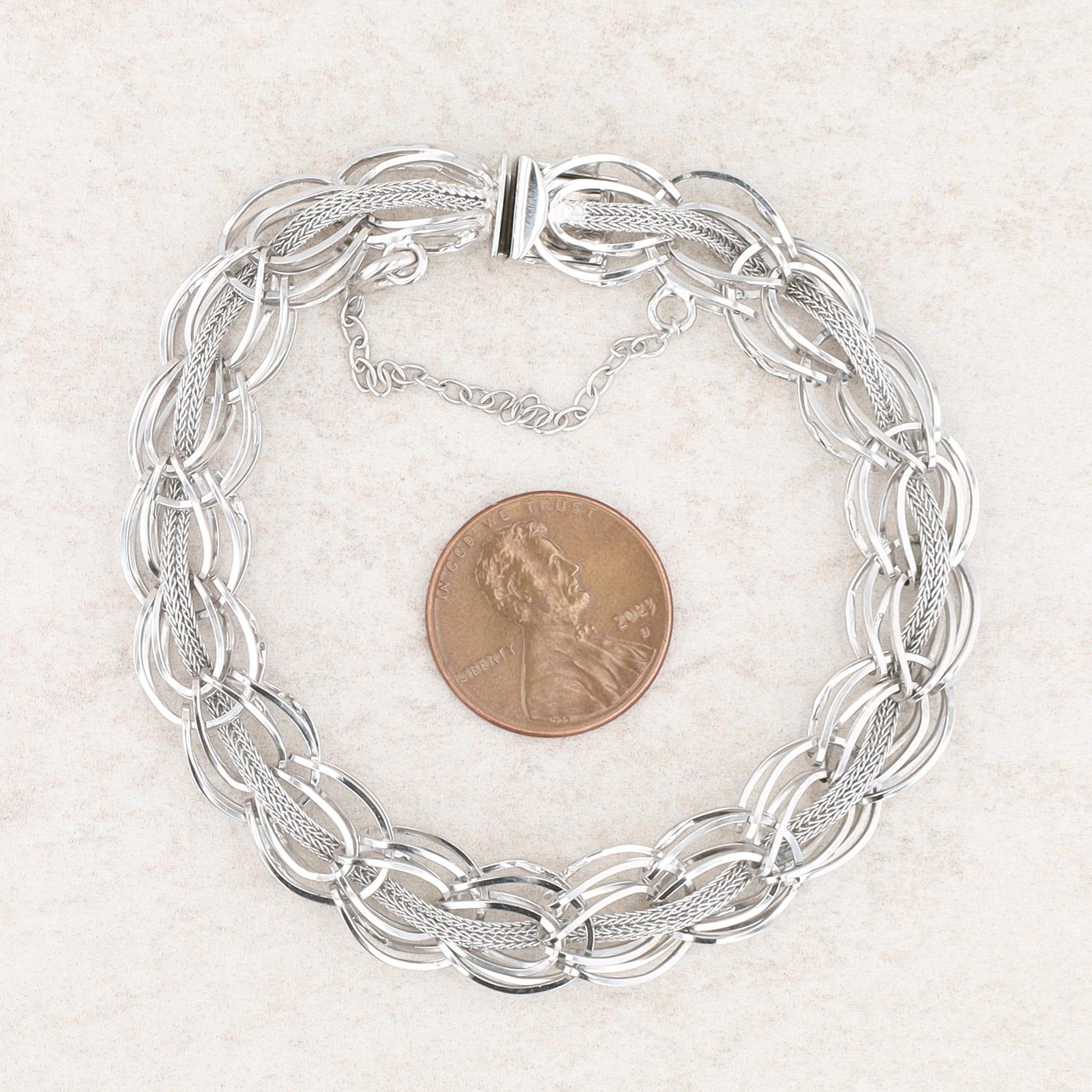 Sterling Silver Link Fashion Bracelet 7"