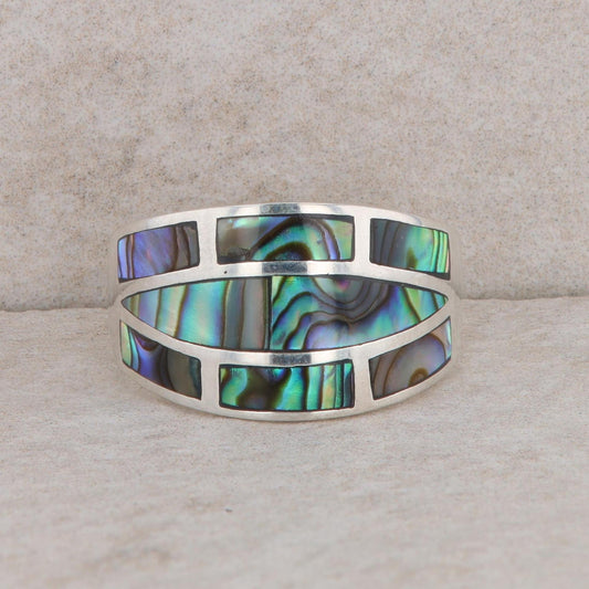 Sterling Silver Abalone Shell Inlay Ring