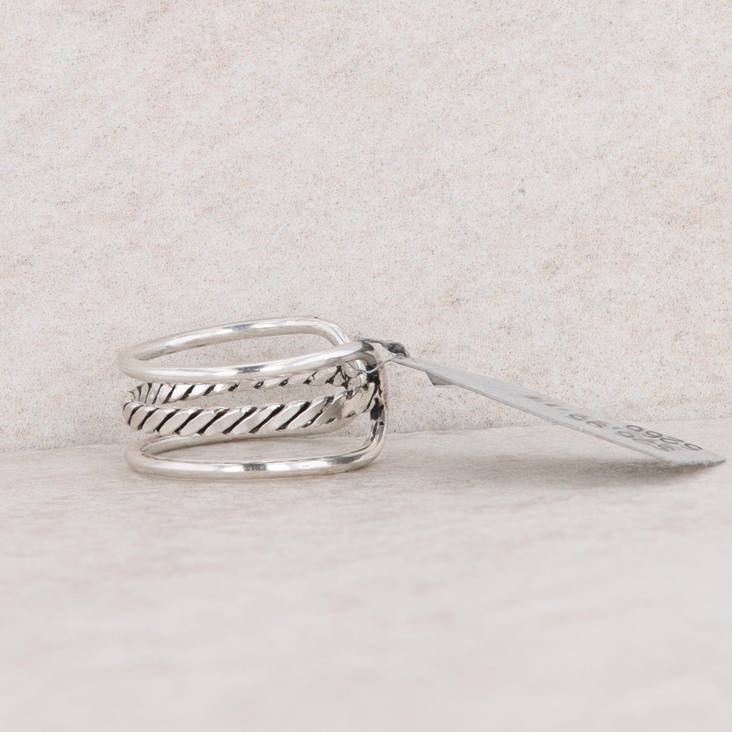 Sterling Silver Textured Toe Ring 2.43g