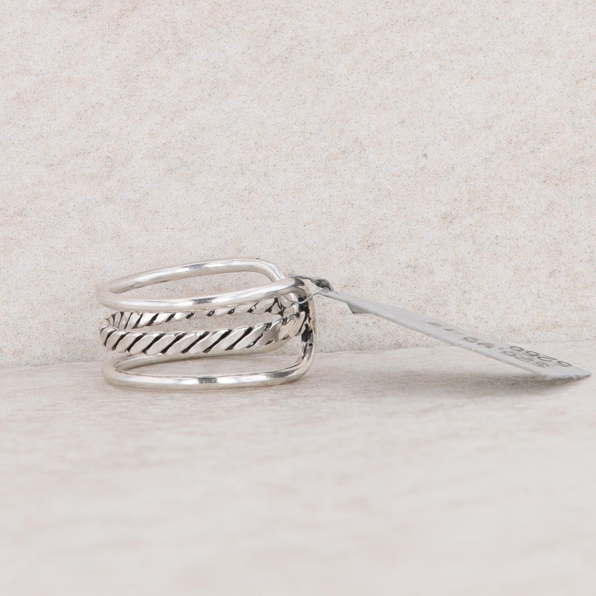 Sterling Silver Textured Toe Ring 2.43g