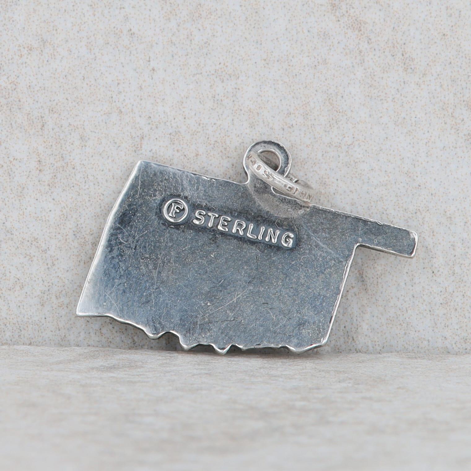 Sterling Silver Oklahoma State Charm 1.60g