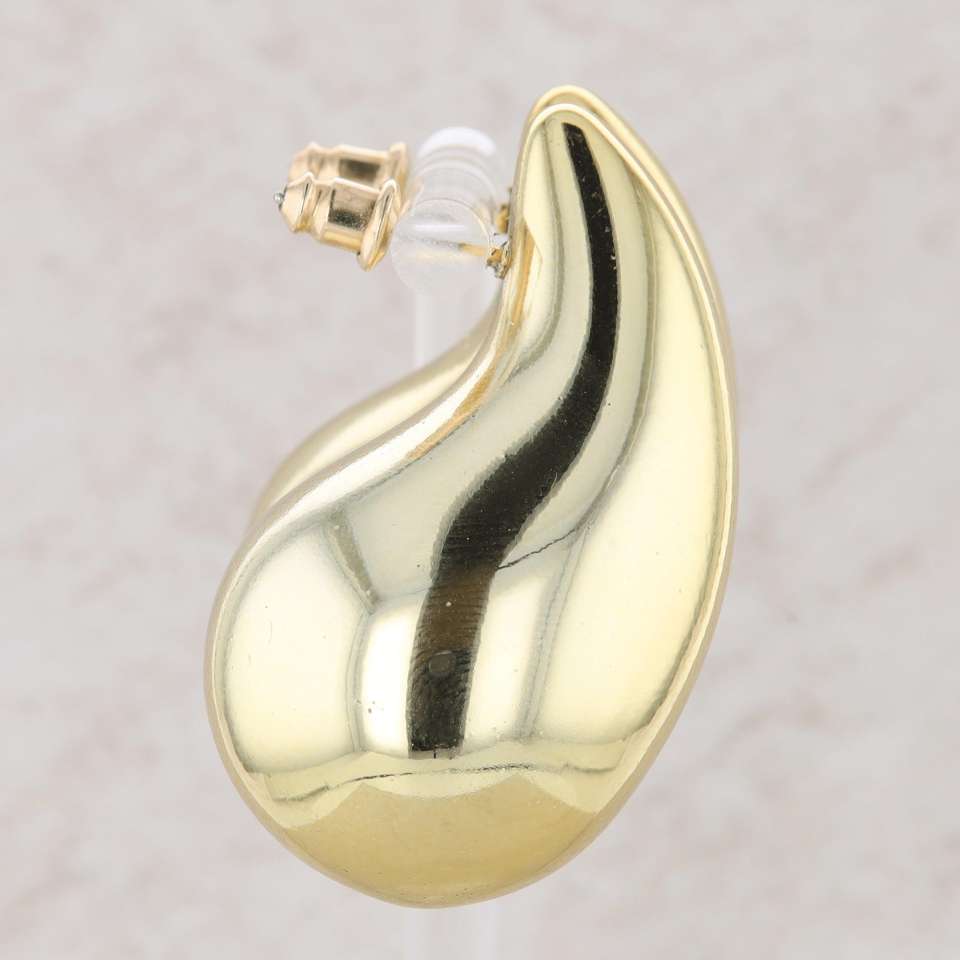 Sterling Silver and Gold Plated Large Teardrop Drop Earrings