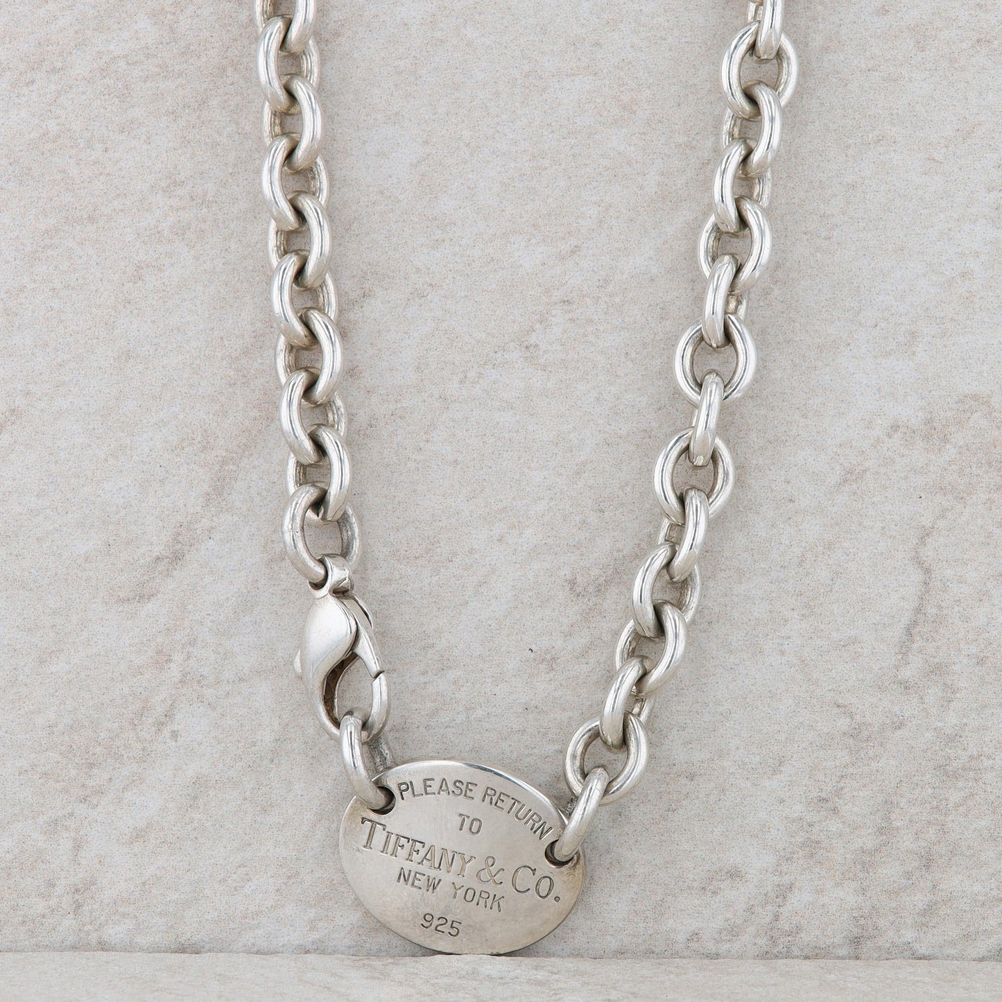 Tiffany & Co Sterling Silver 'Please Return to Tiffany' Tag Necklace