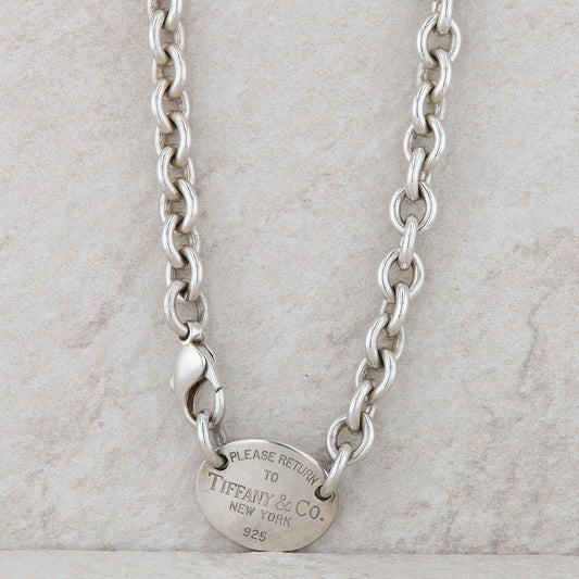 Tiffany & Co Sterling Silver 'Please Return to Tiffany' Tag Necklace