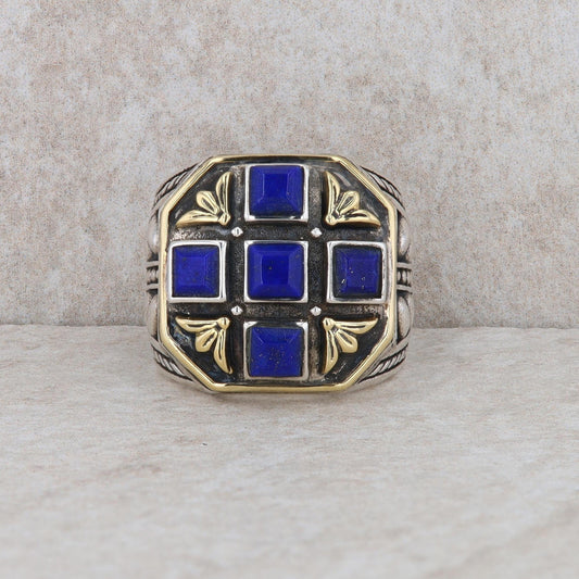 Konstantino 18k Yellow and Sterling Silver Lapis Ring DKJ691-116