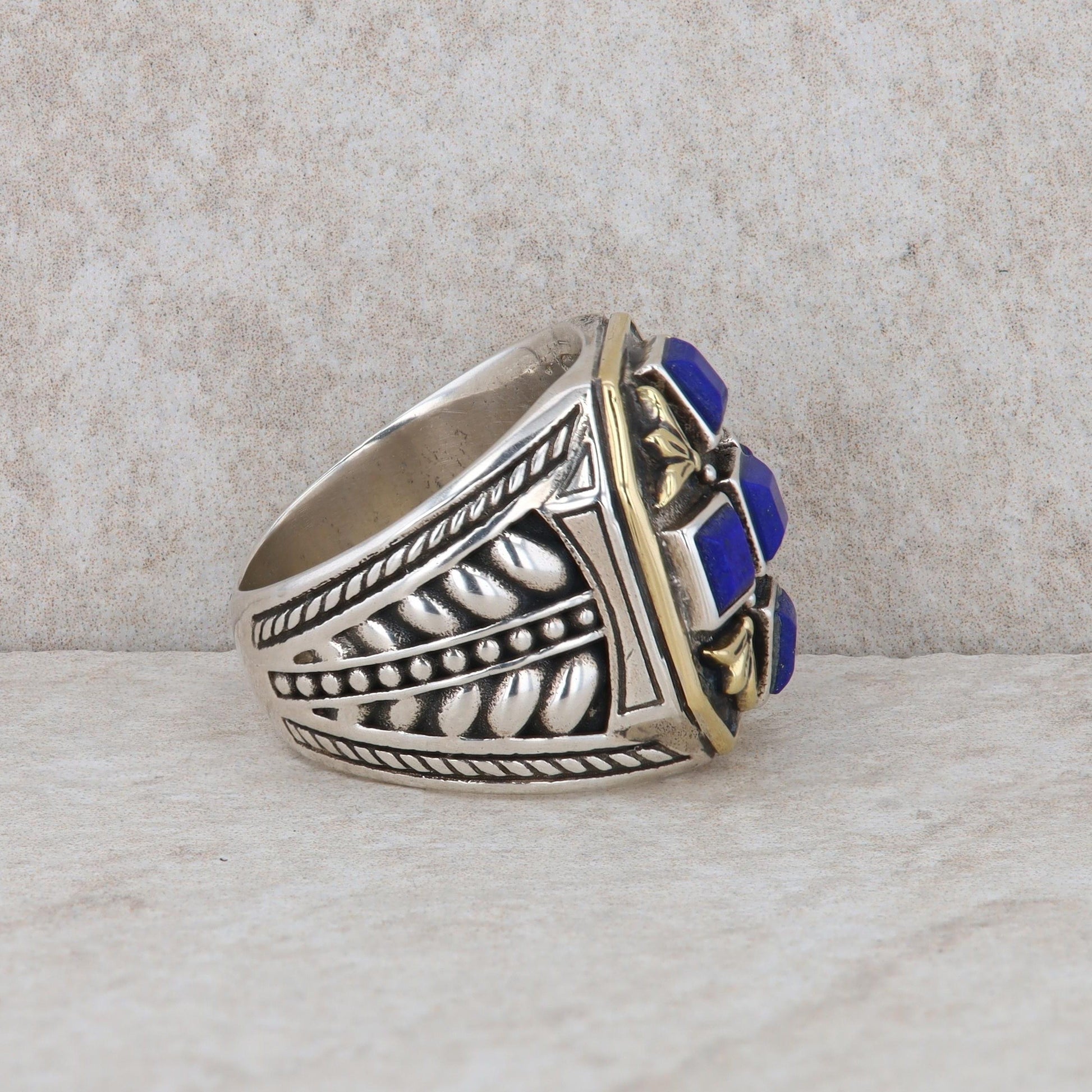 Konstantino 18k Yellow and Sterling Silver Lapis Ring DKJ691-116