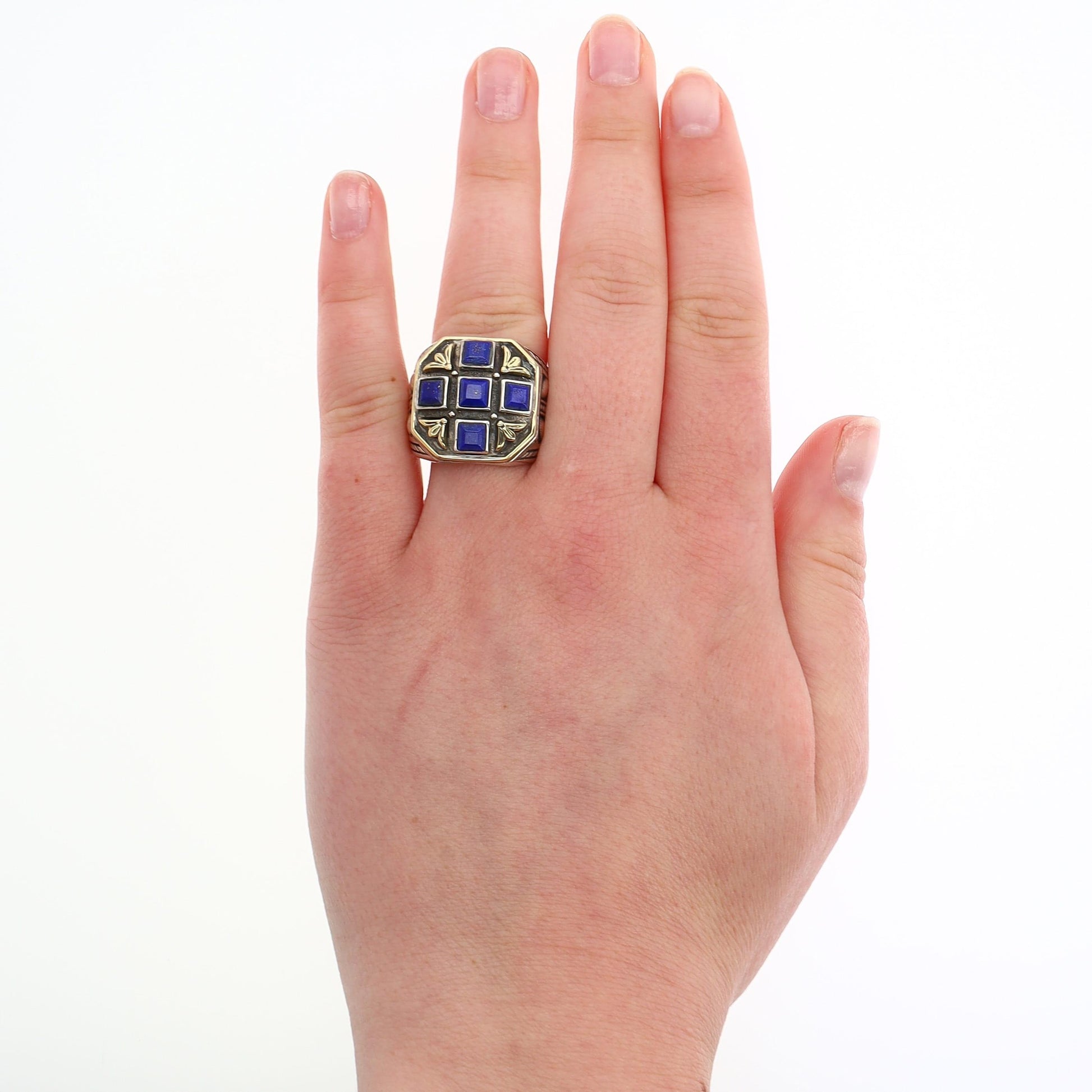 Konstantino 18k Yellow and Sterling Silver Lapis Ring DKJ691-116