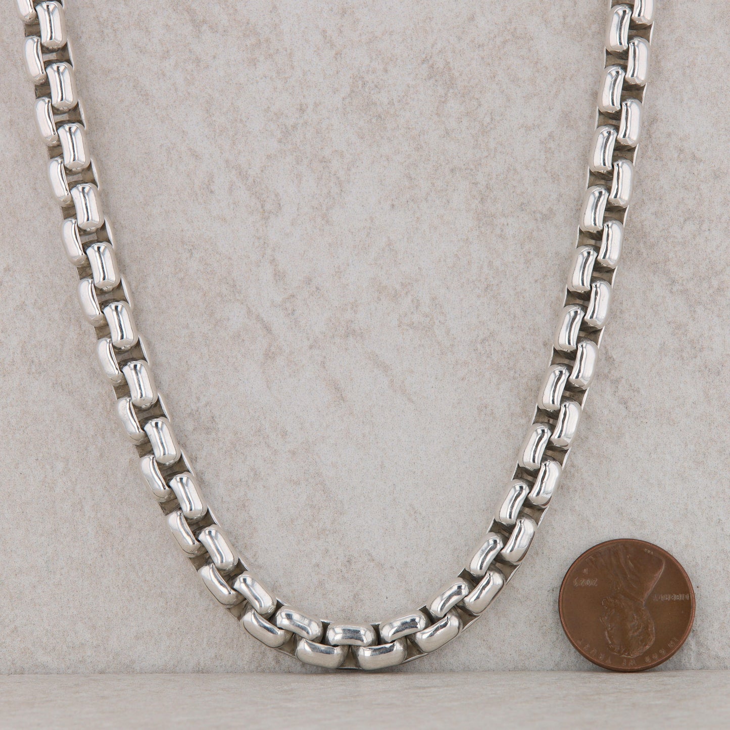 David Yurman Sterling Silver Rounded Box Chain 20"