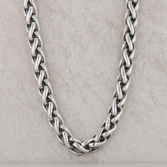 David Yurman 14k and Sterling Silver Wheat Chain