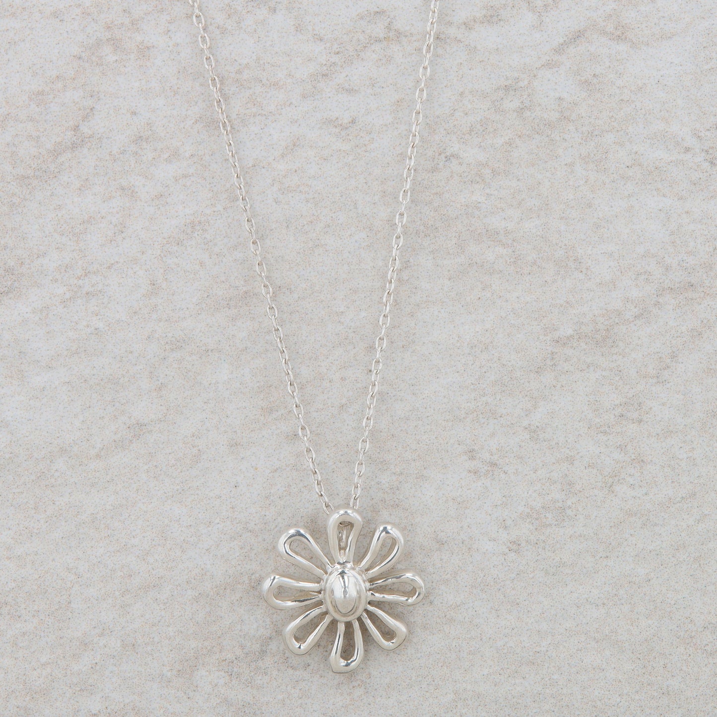 Sterling Silver Tiffany and Co Flower Daisy Necklace